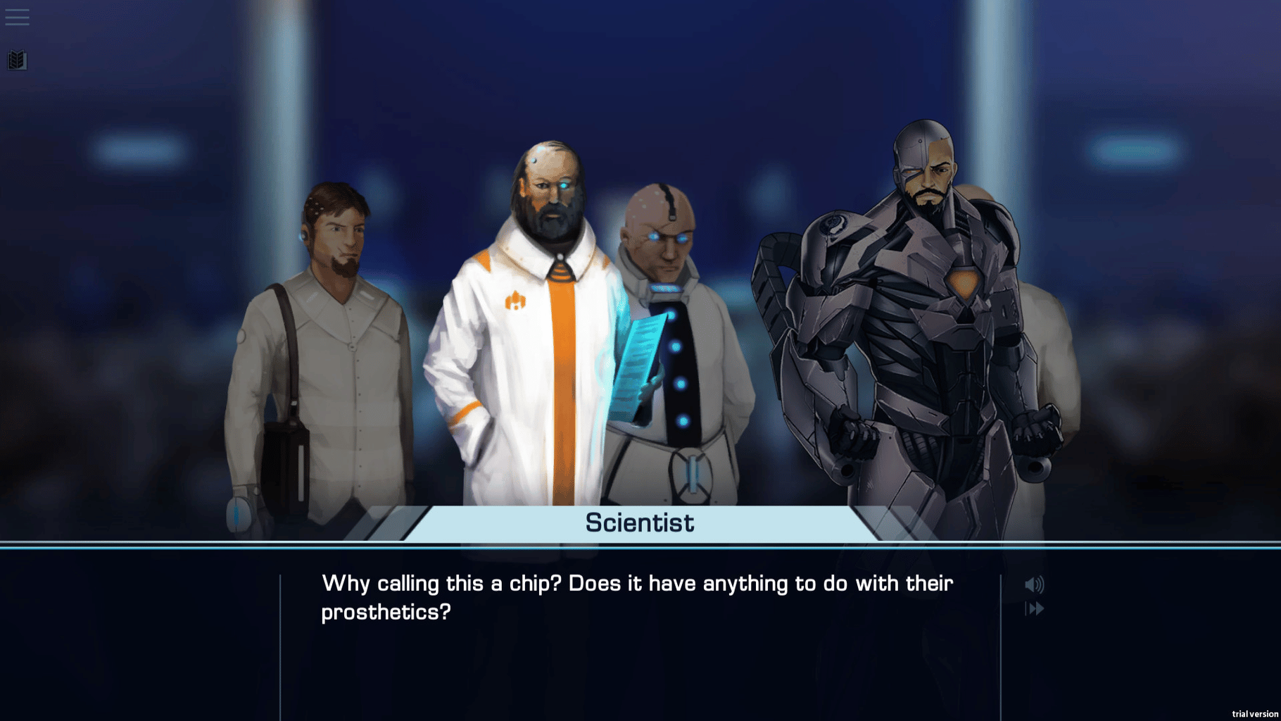 S.A.I.A awaknening: a Robothorium visual novel screenshot