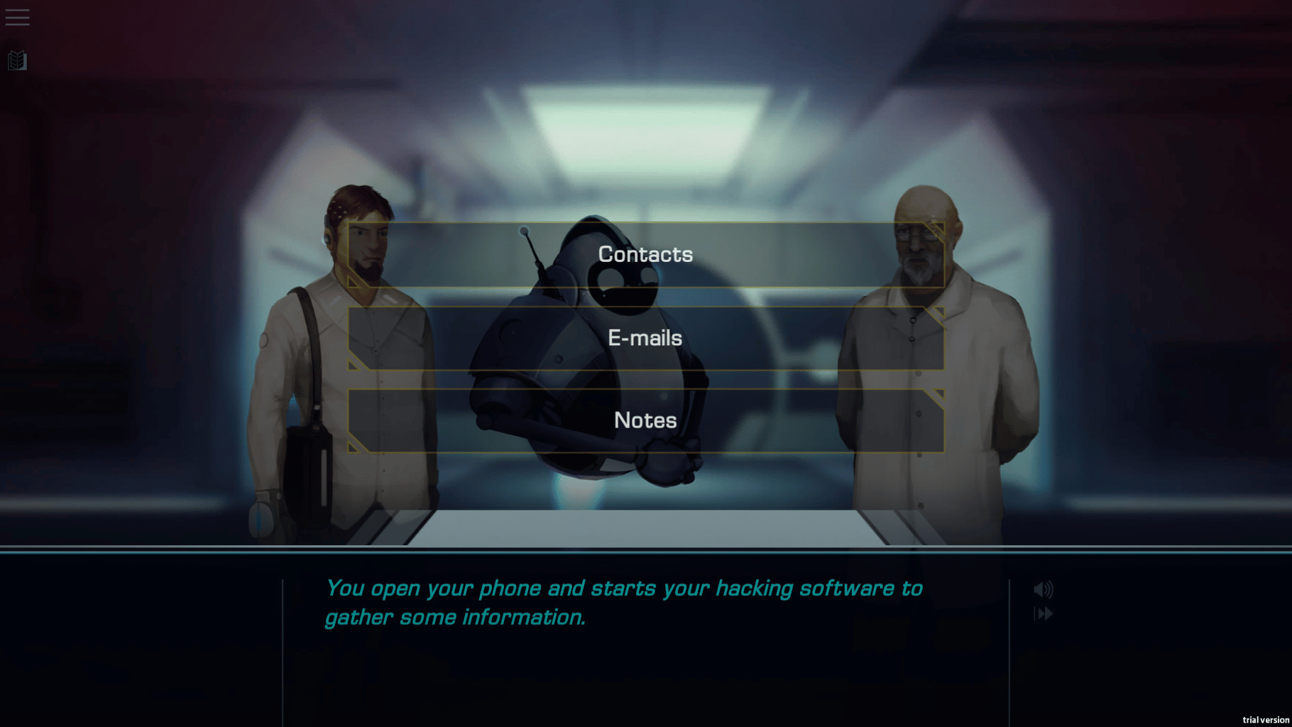 S.A.I.A awaknening: a Robothorium visual novel screenshot