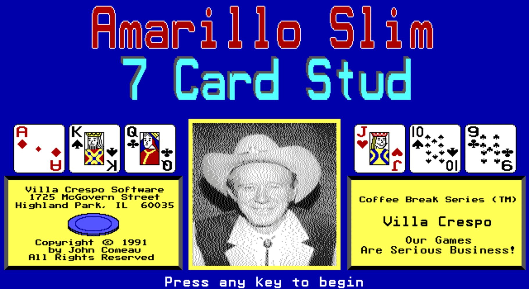 Amarillo Slim's 7 Card Stud screenshot