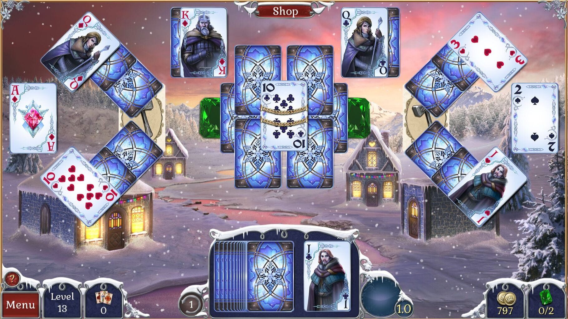 Jewel Match Solitaire Winterscapes screenshot