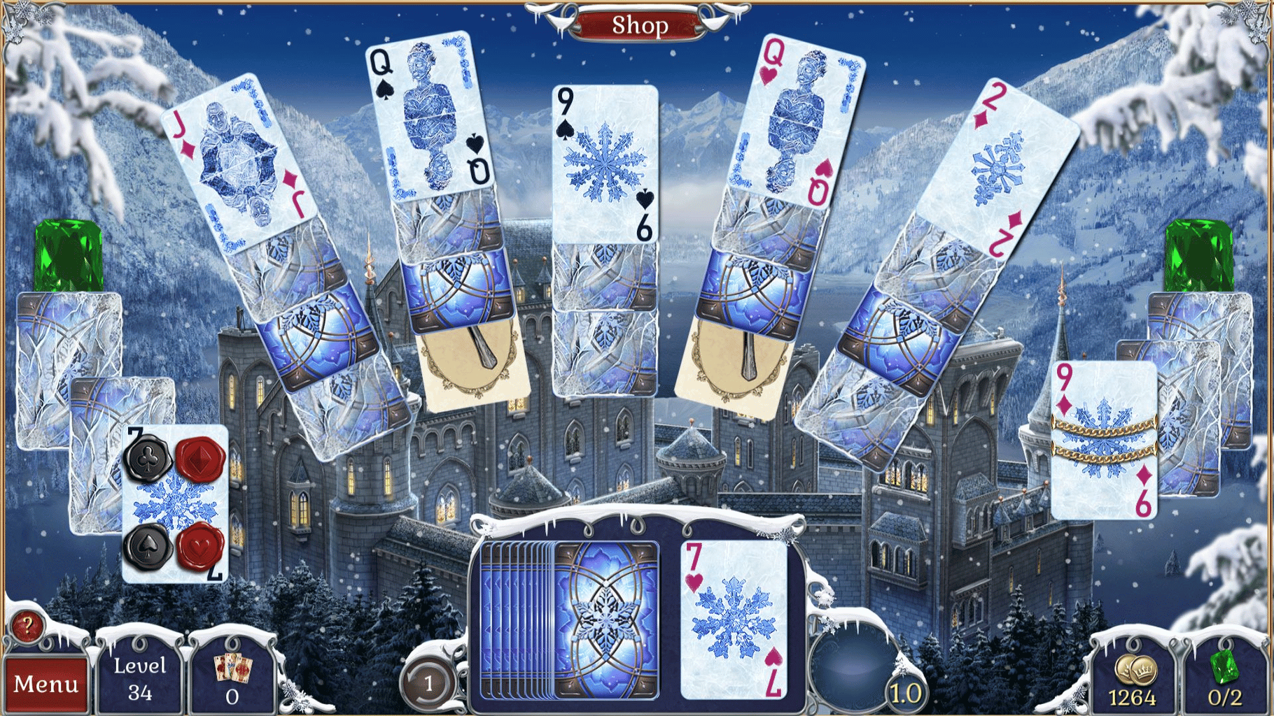 Jewel Match Solitaire Winterscapes screenshot