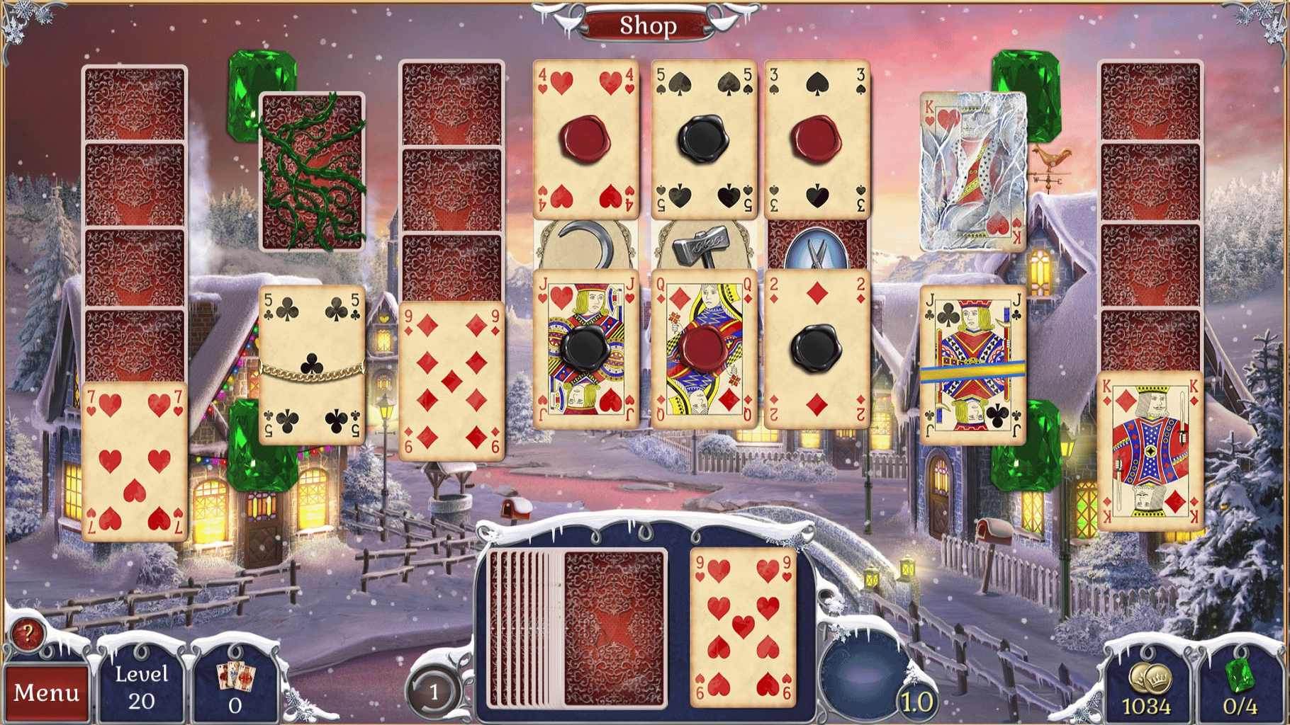 Jewel Match Solitaire Winterscapes screenshot