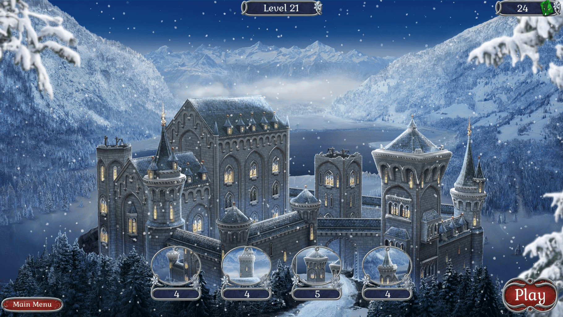 Jewel Match Solitaire Winterscapes screenshot