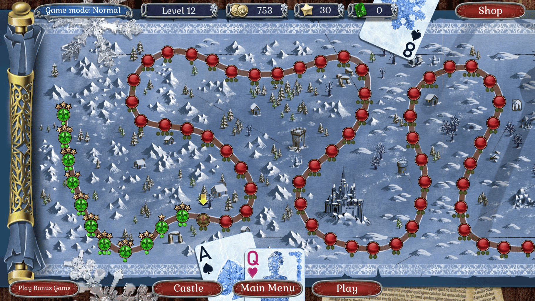 Jewel Match Solitaire Winterscapes screenshot