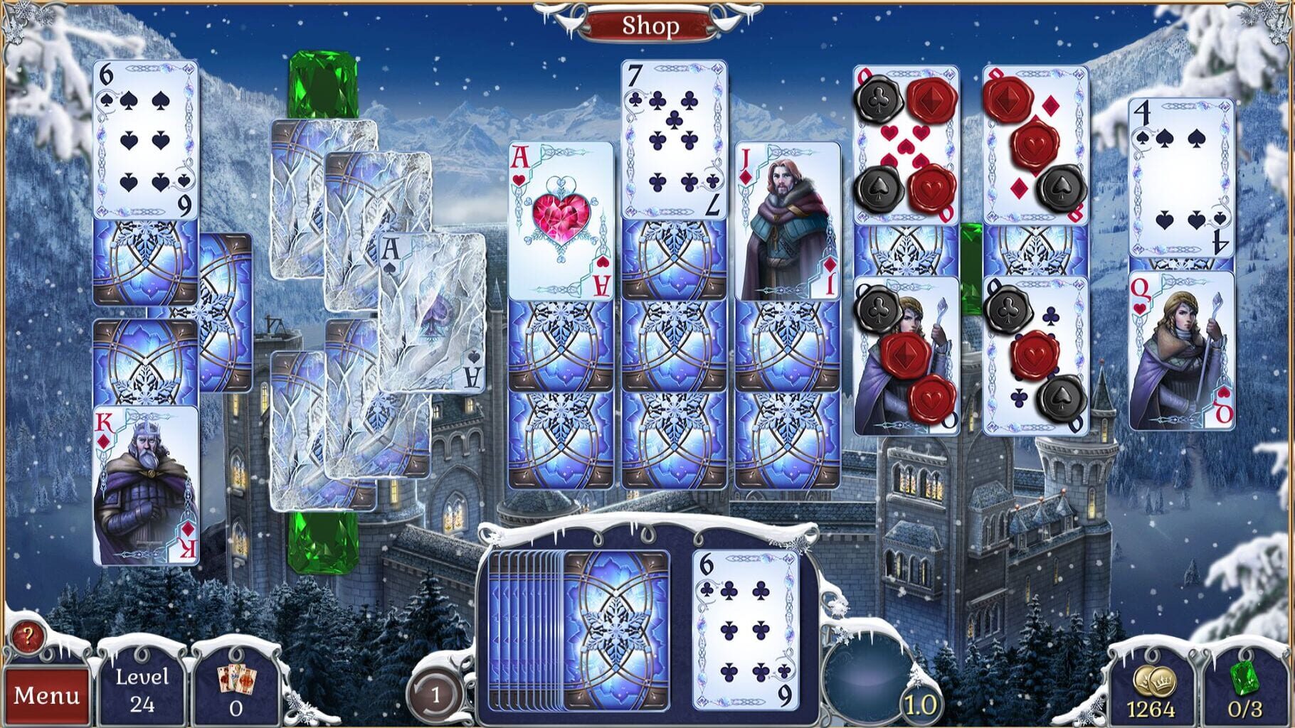 Jewel Match Solitaire Winterscapes screenshot