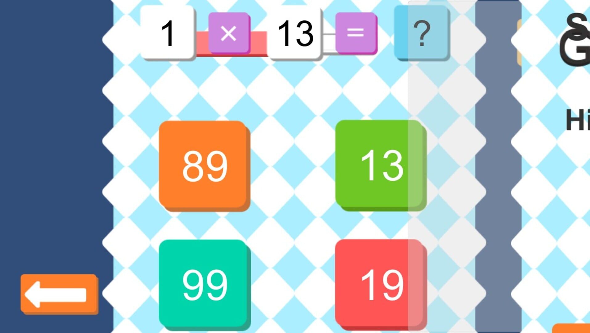 Maths Challenge - Screenshot