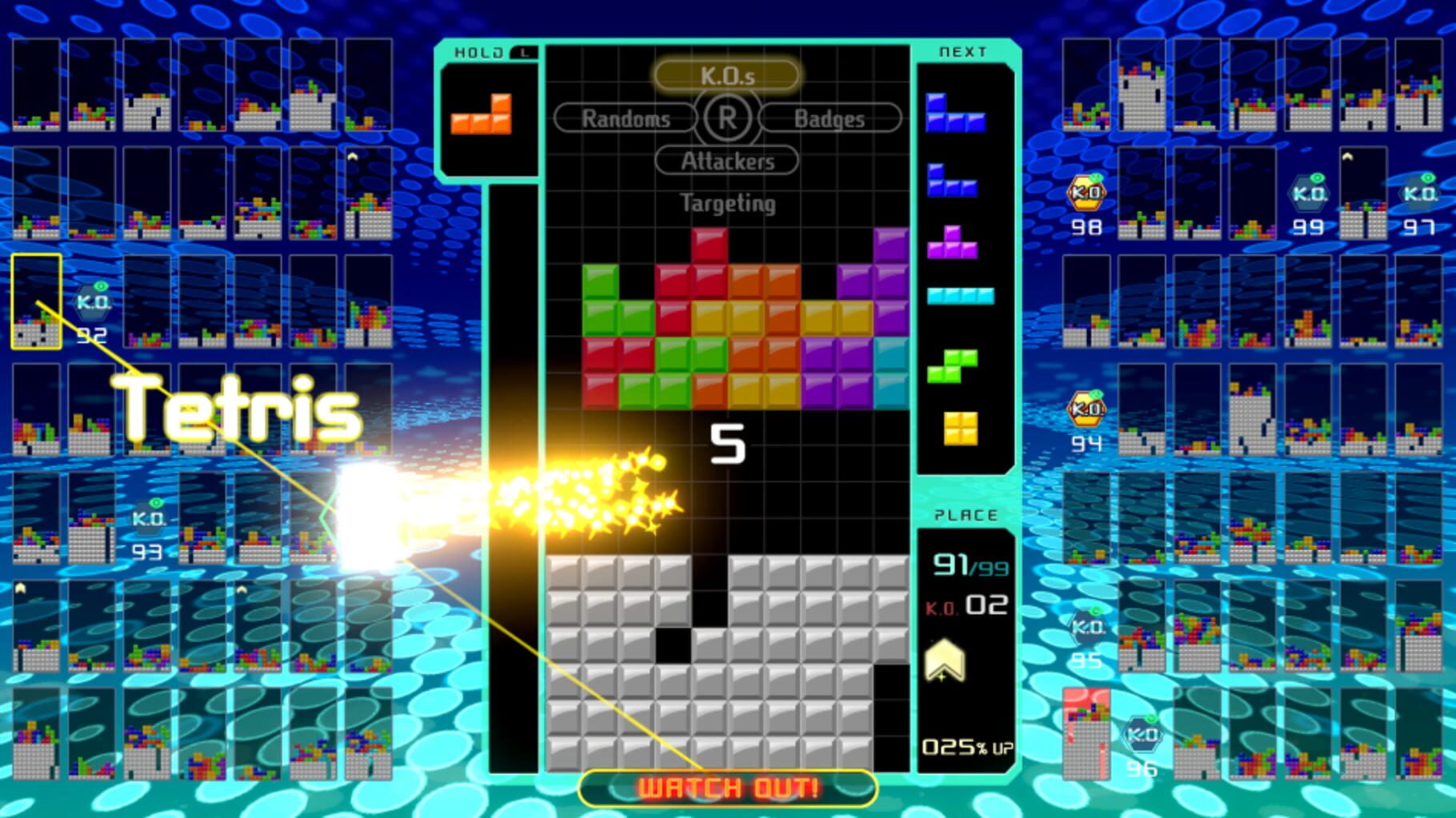 Captura de pantalla - Tetris 99