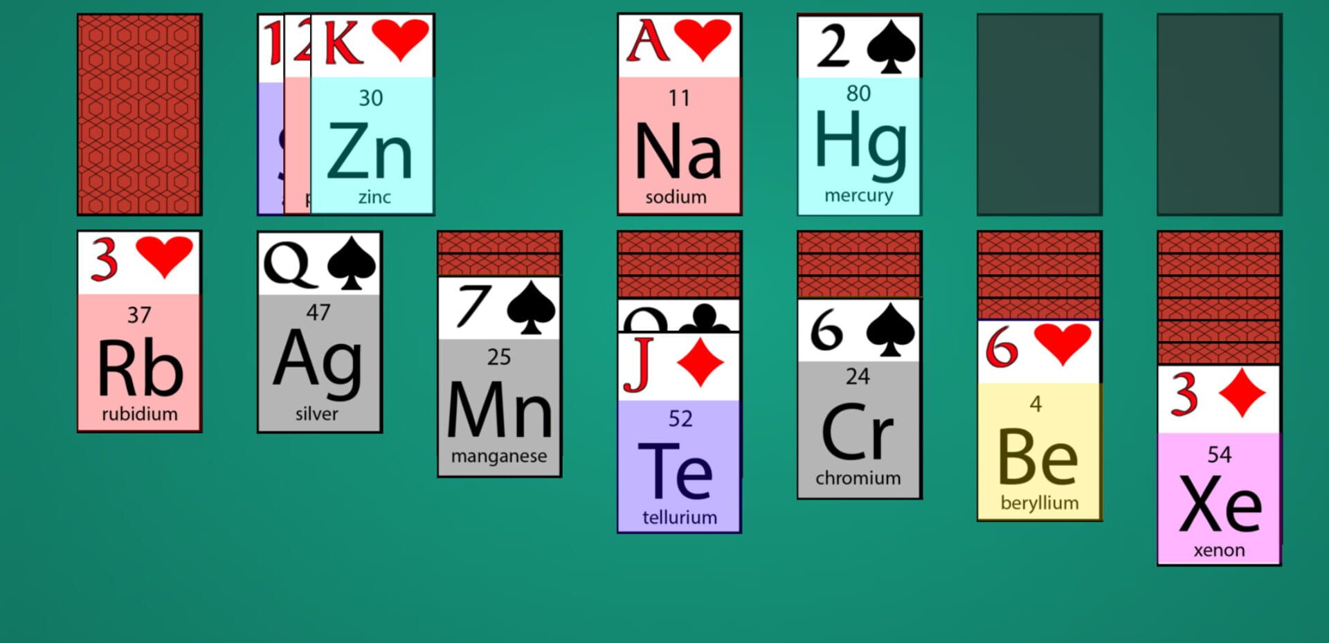 Solitaire: Learn Chemistry! - Screenshot