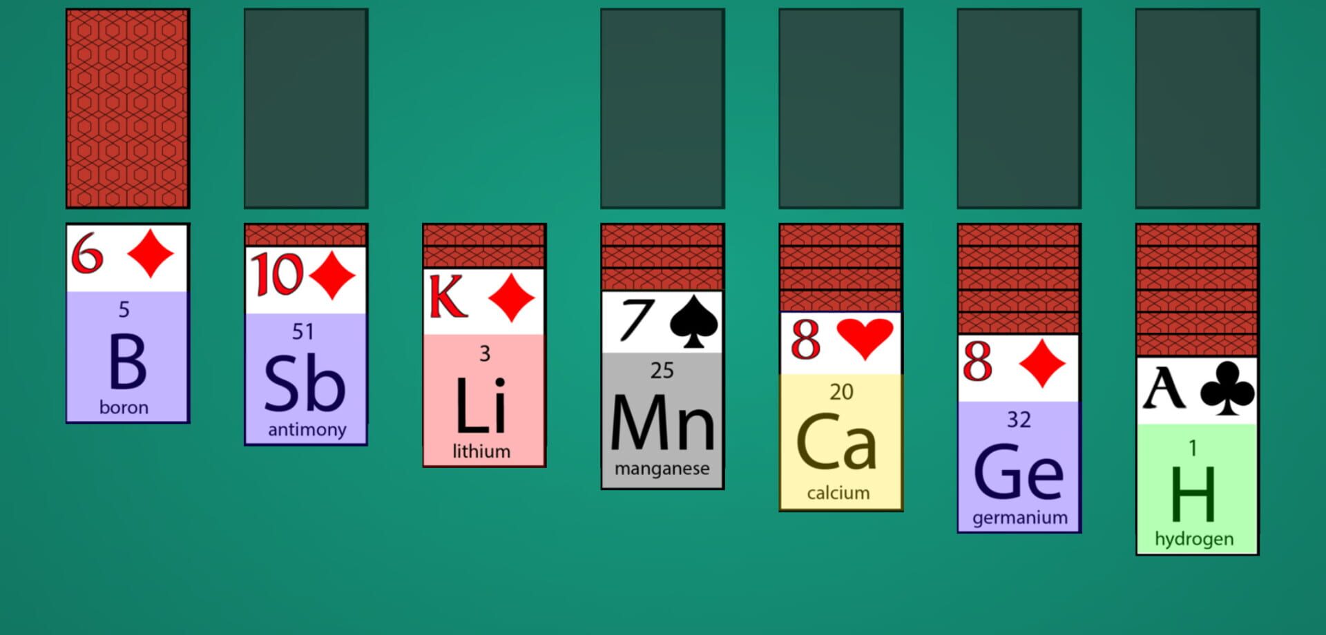 Solitaire: Learn Chemistry! - Screenshot