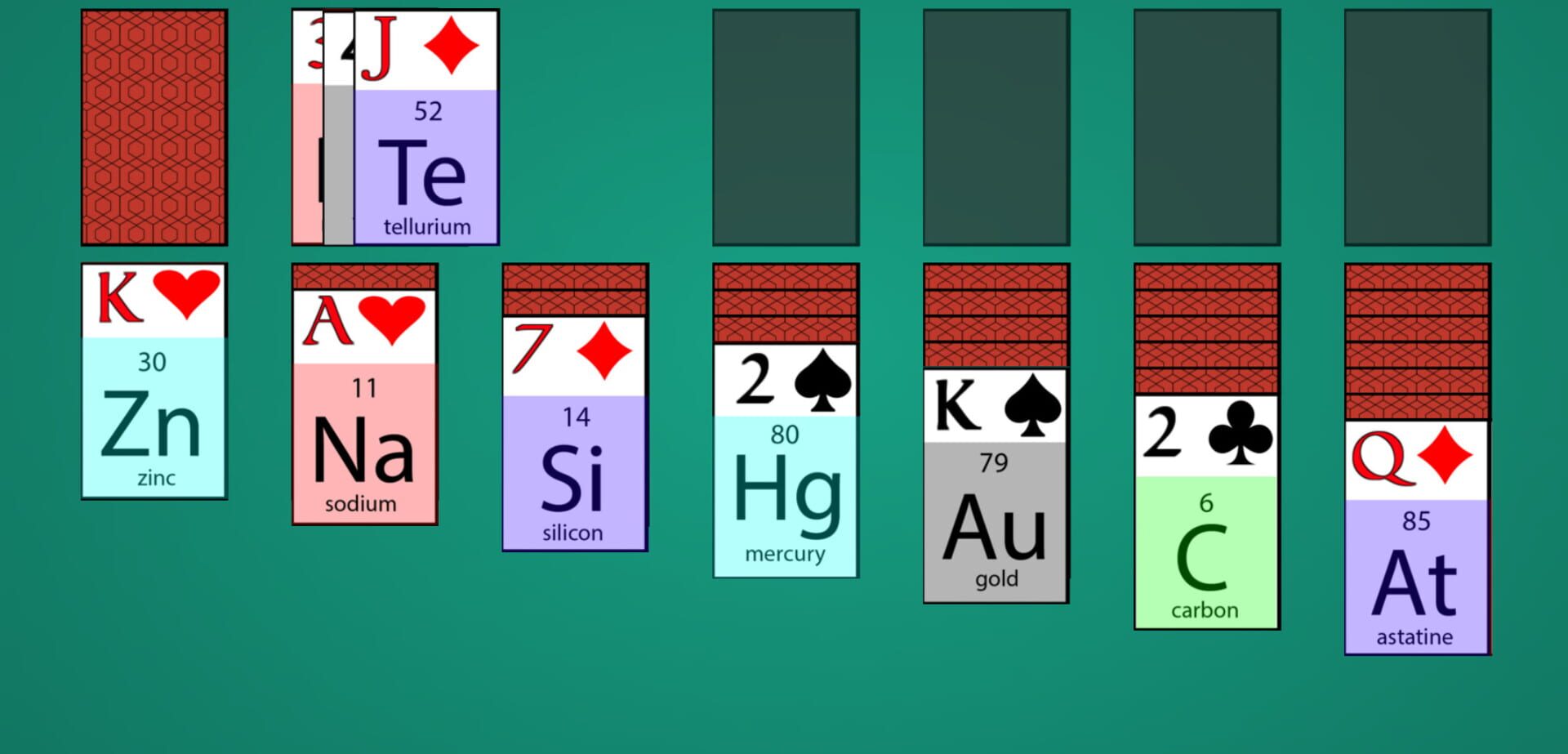 Solitaire: Learn Chemistry! - Screenshot