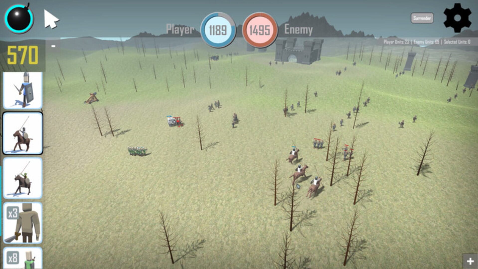 Fall of castles - Battle Simulator - Screenshot