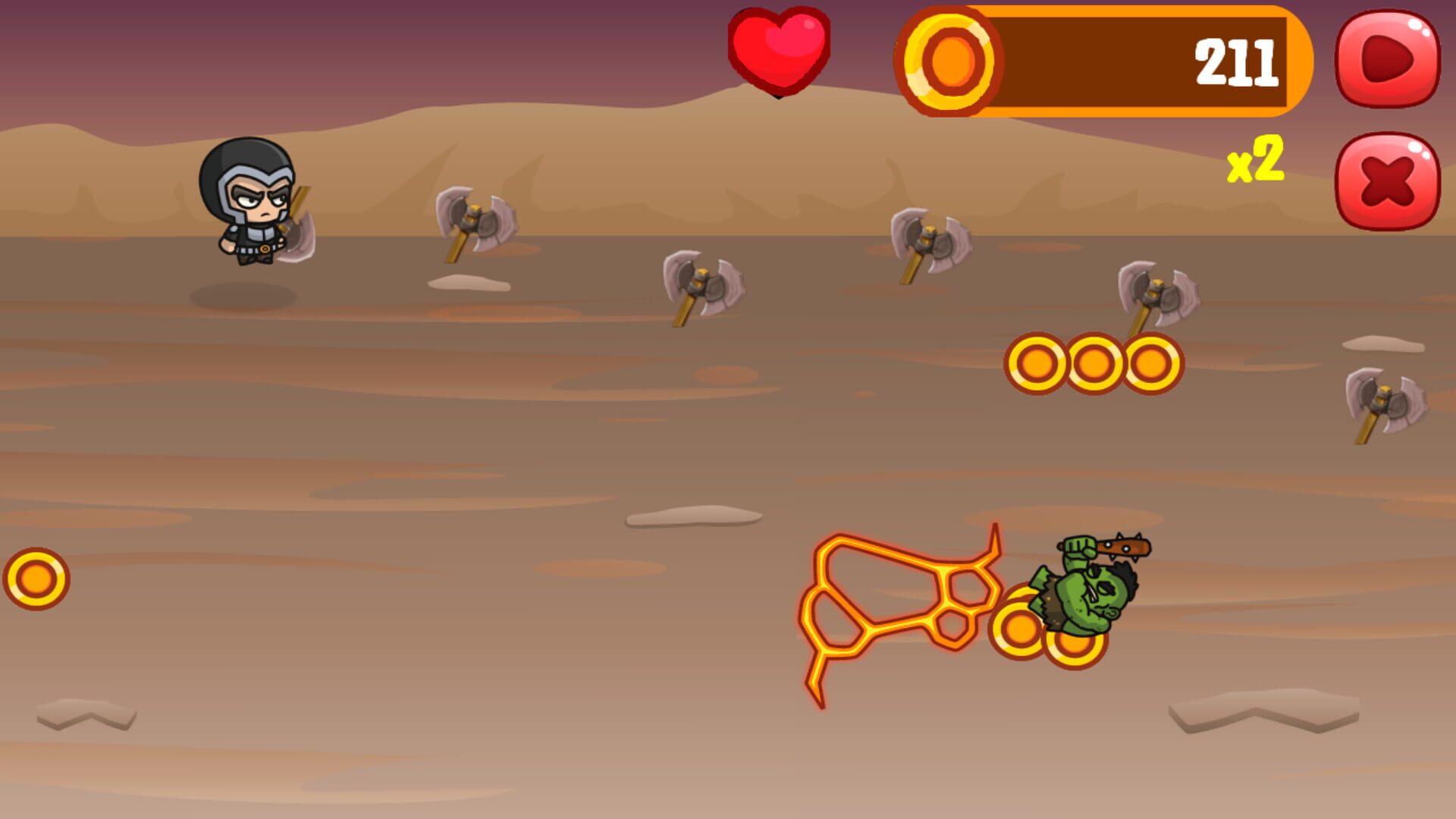 Brave knight runner - Screenshot
