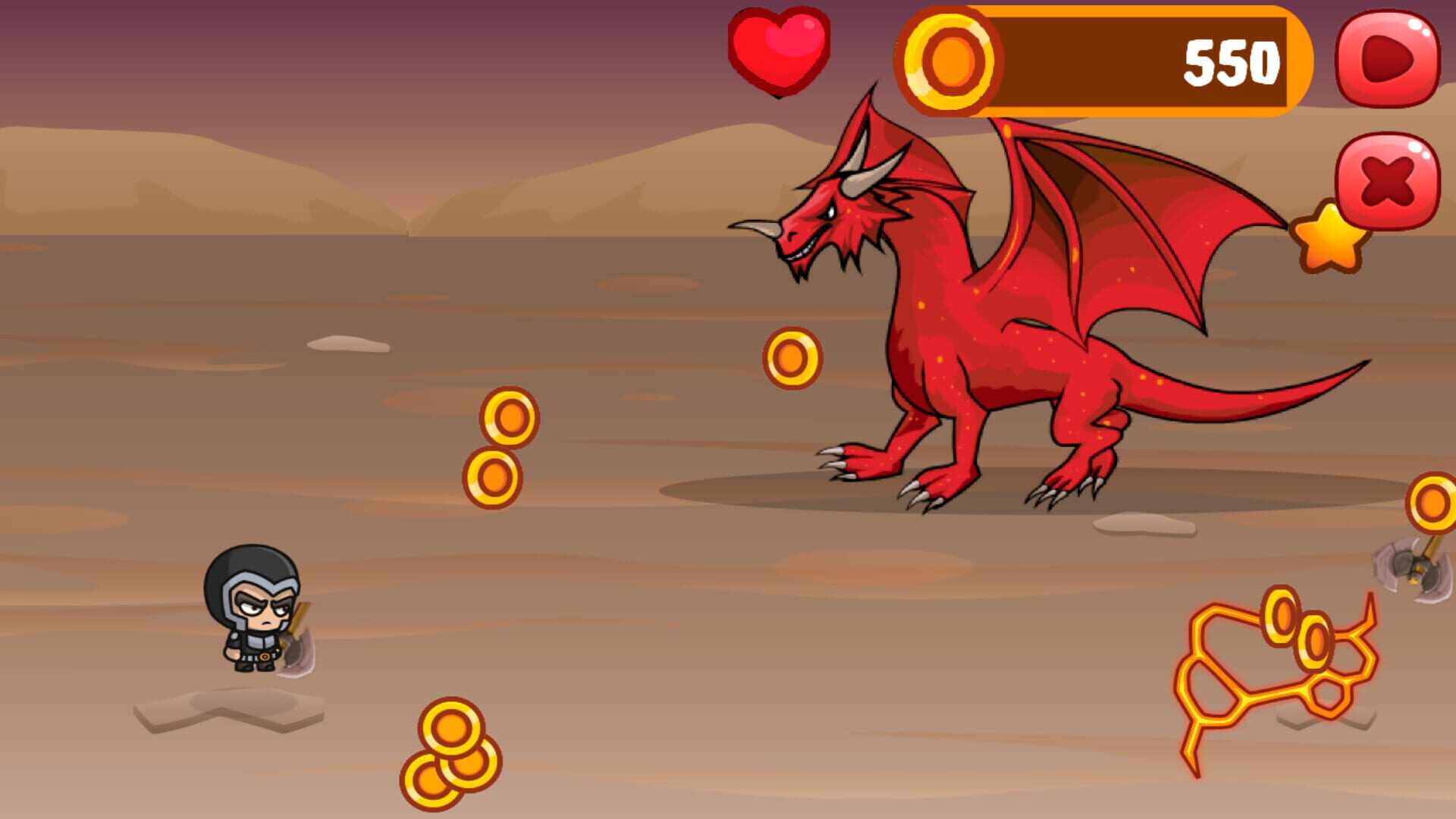 Brave knight runner - Screenshot