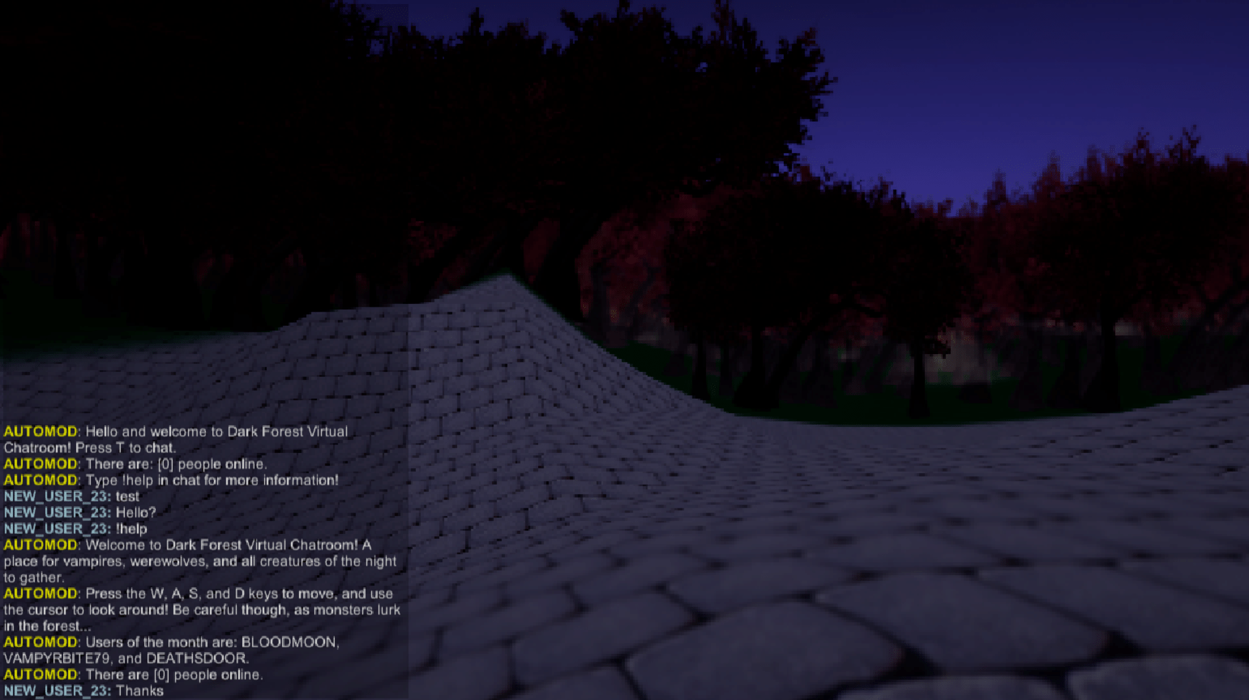 Dark Forest Virtual Chatroom screenshot