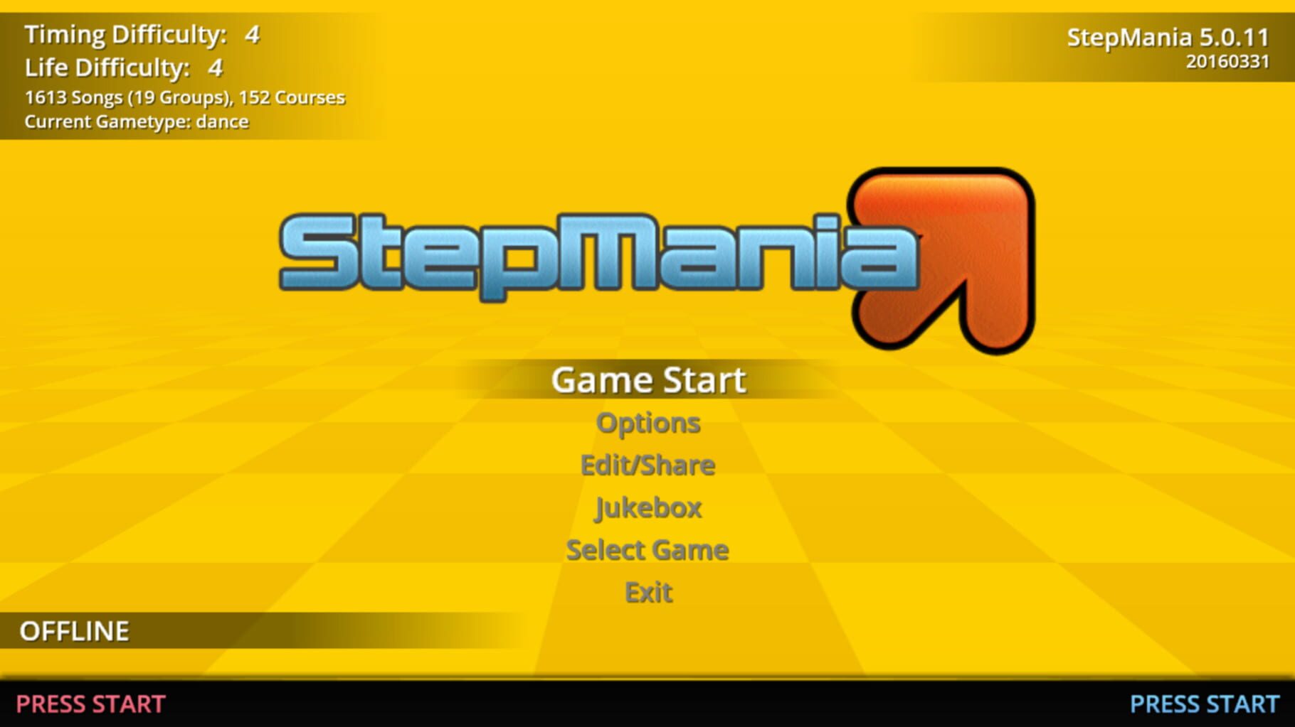 Captura de pantalla - StepMania