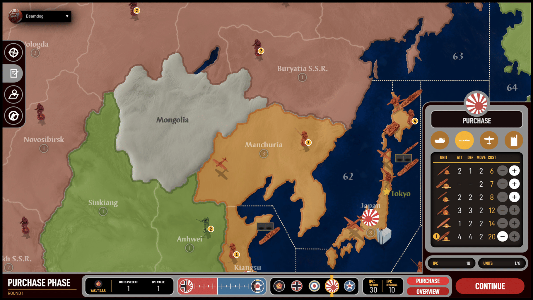 Axis & Allies 1942 Online screenshot