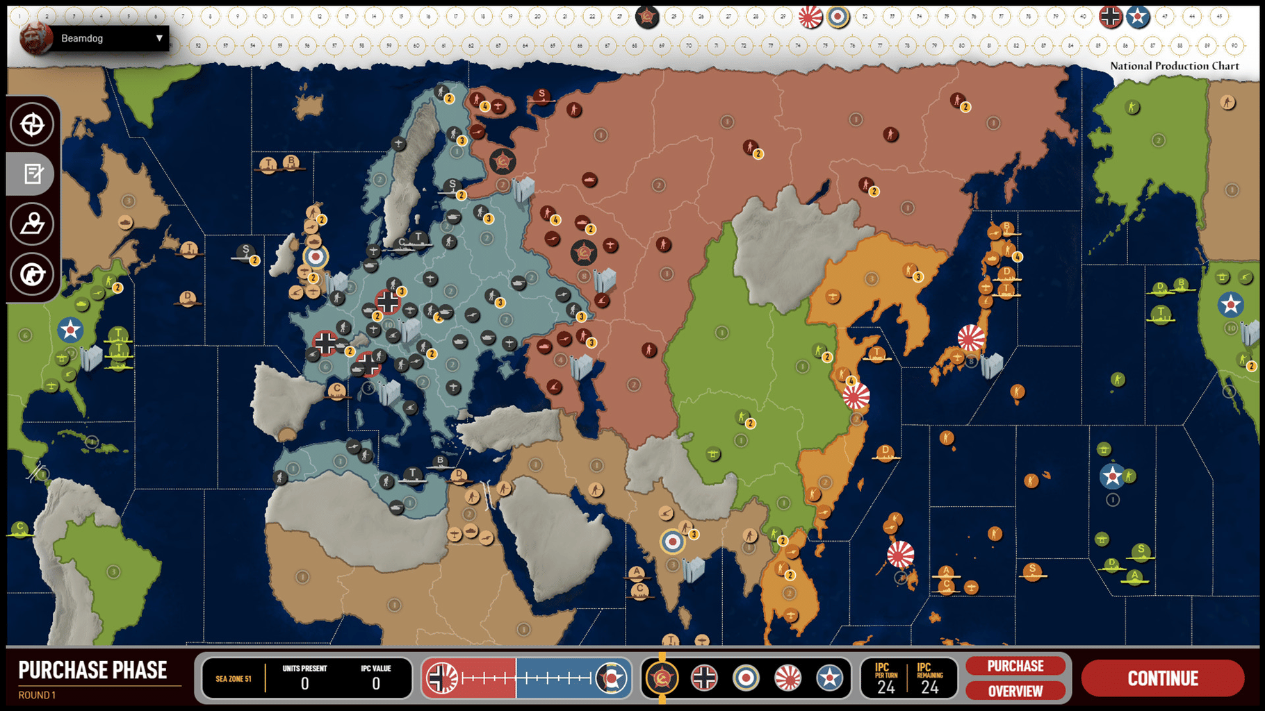 Axis & Allies 1942 Online screenshot