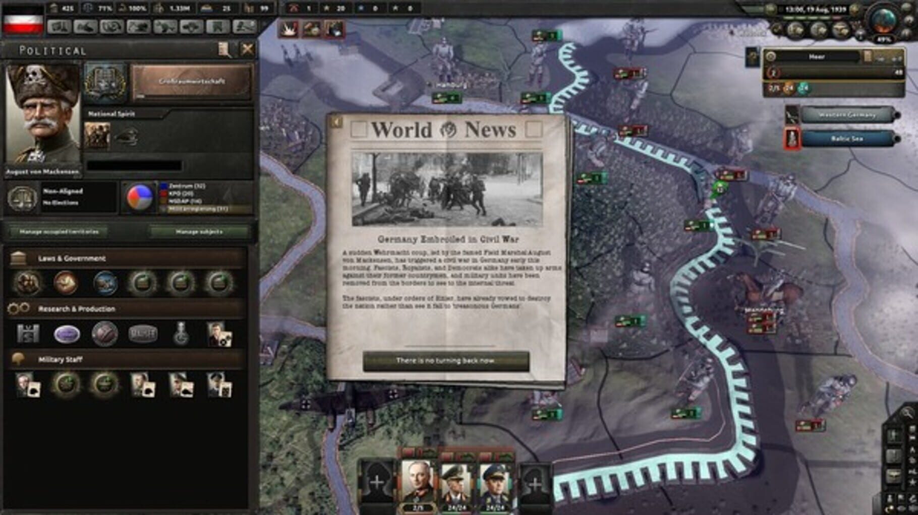 Captura de pantalla - Hearts of Iron IV: Waking the Tiger