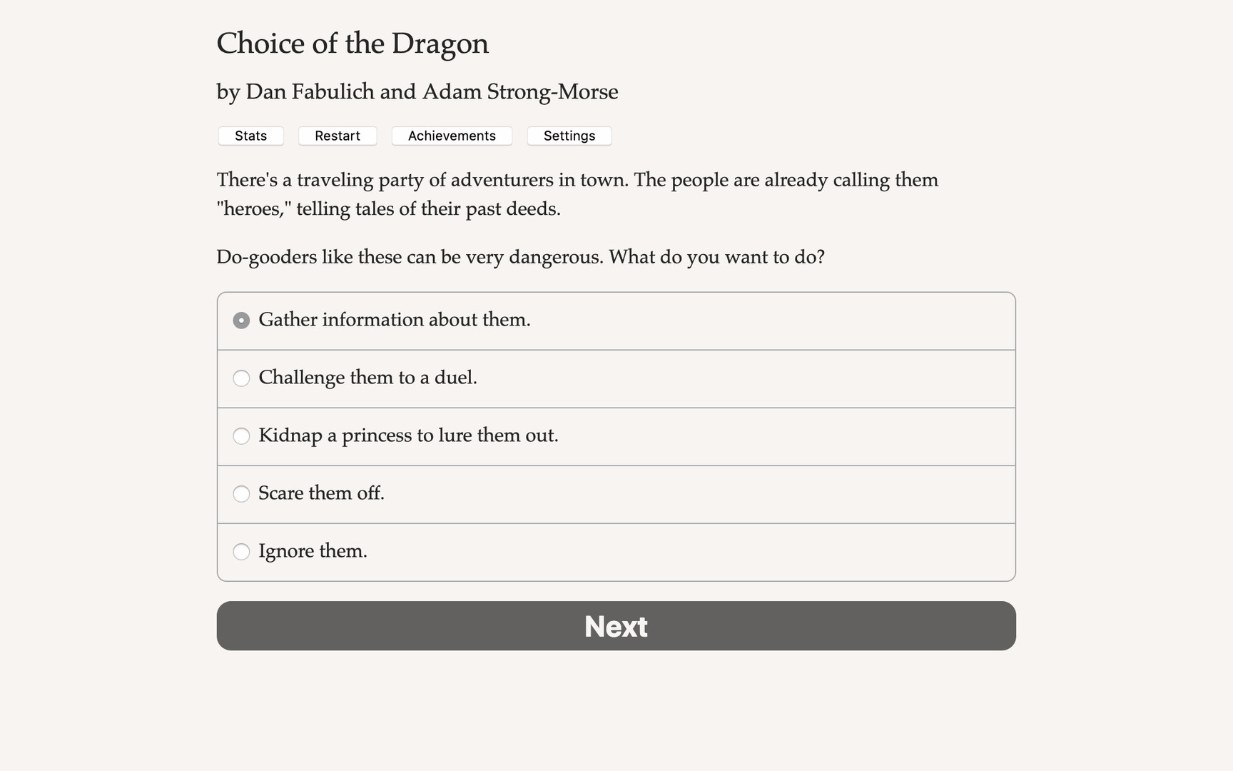 Choice of the Dragon screenshot