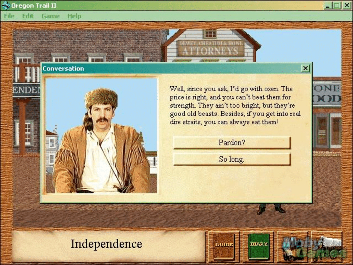 Oregon Trail II screenshot