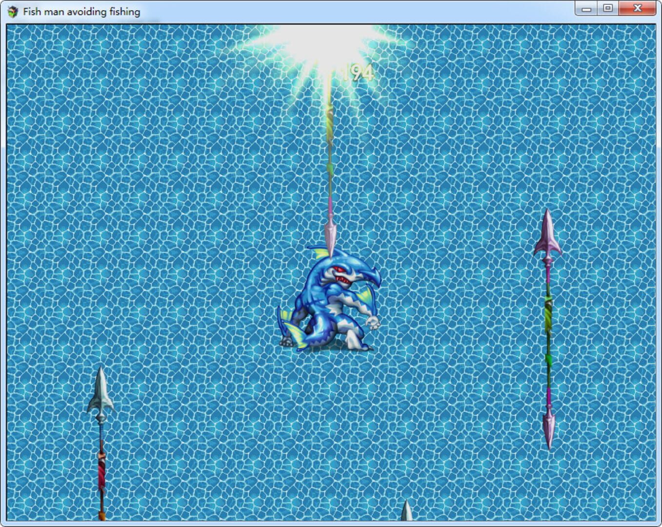 Fish man avoiding fishing - Screenshot