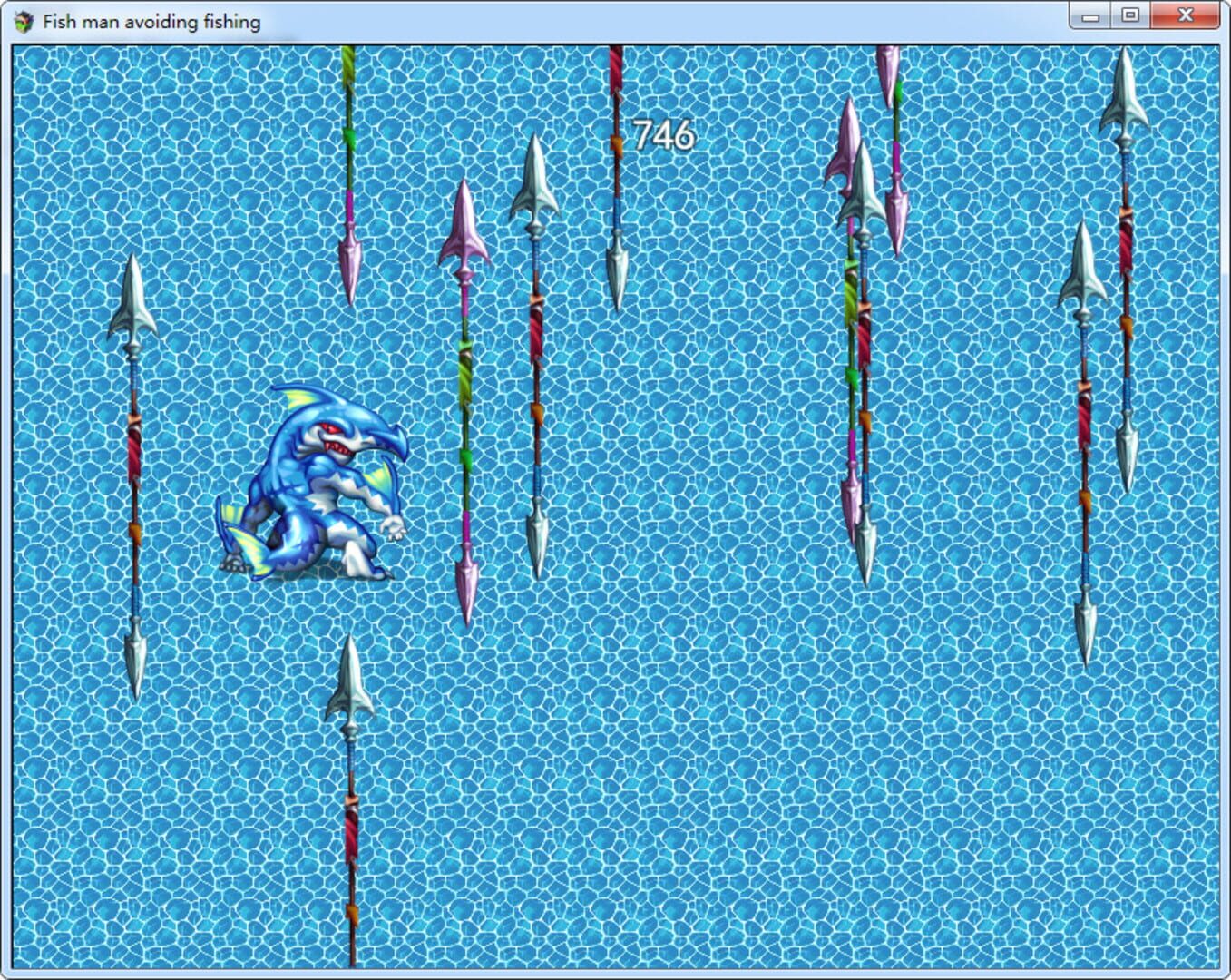Fish man avoiding fishing - Screenshot