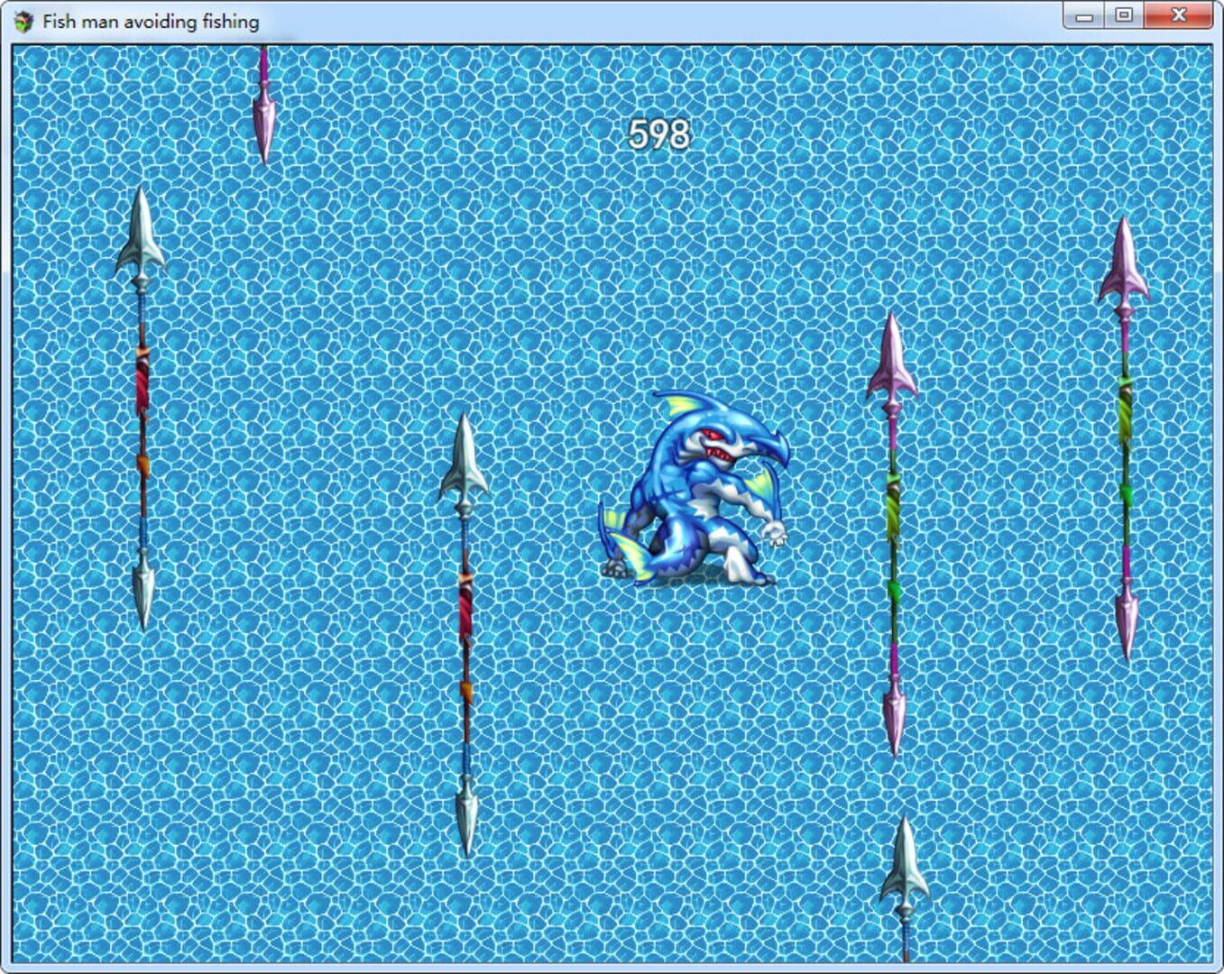 Fish man avoiding fishing - Screenshot