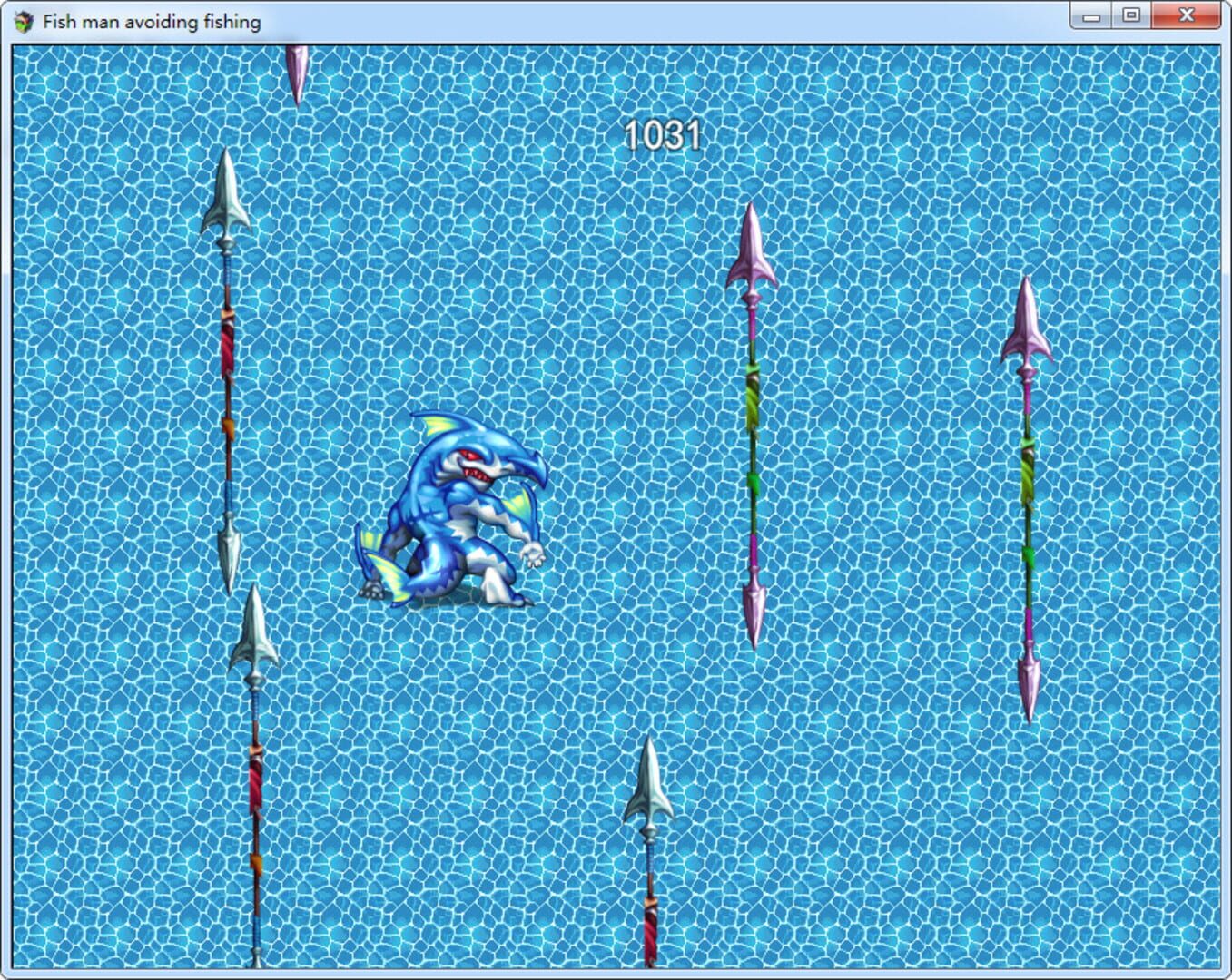 Fish man avoiding fishing - Screenshot