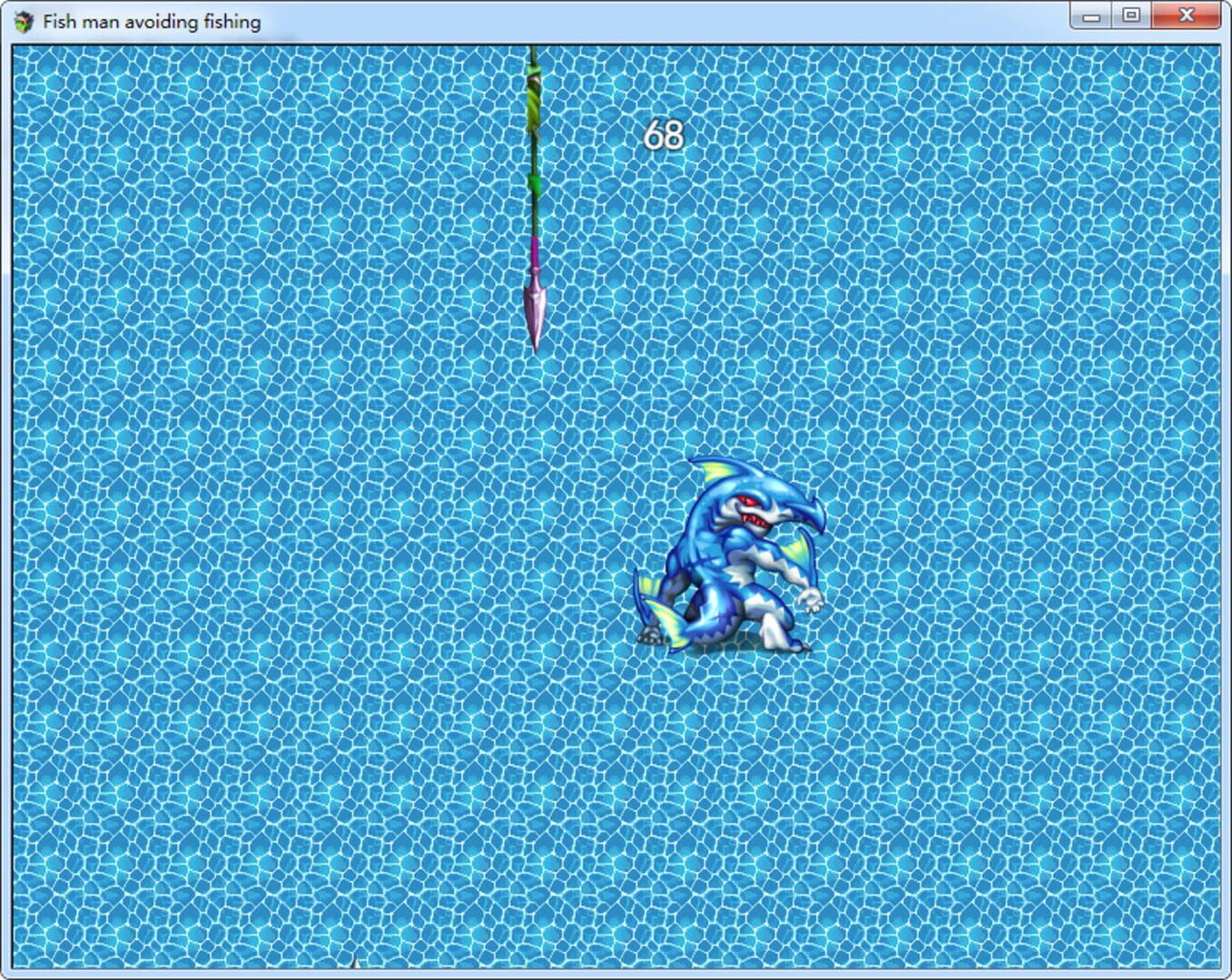 Fish man avoiding fishing - Screenshot