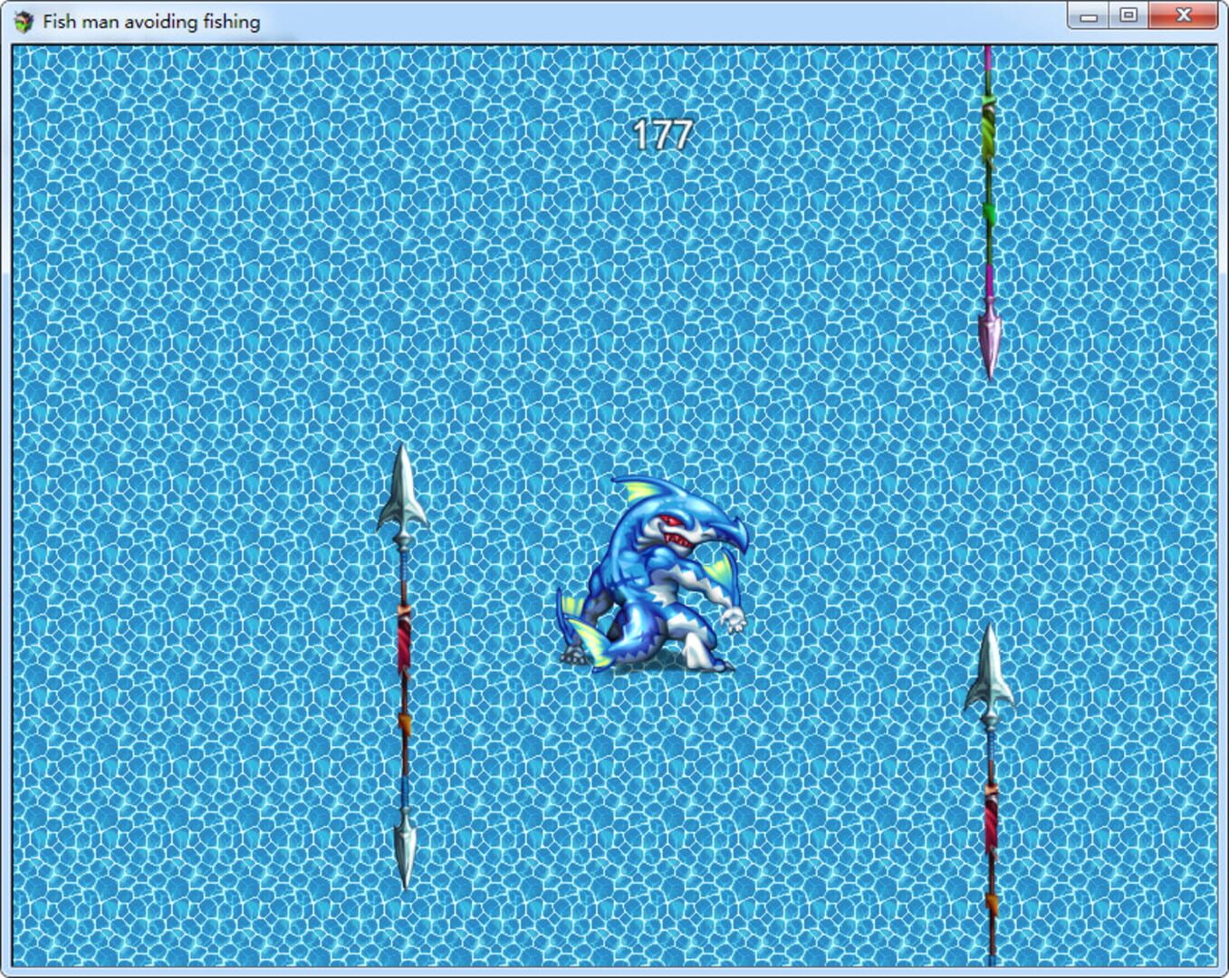 Fish man avoiding fishing - Screenshot