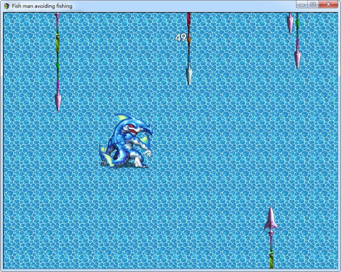 Fish man avoiding fishing - Screenshot