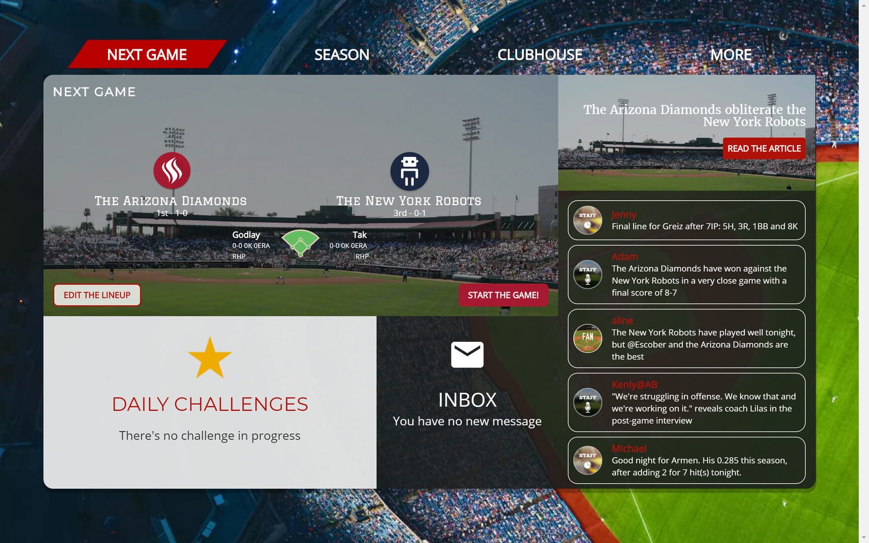 Astonishing Baseball 2019 - Screenshot