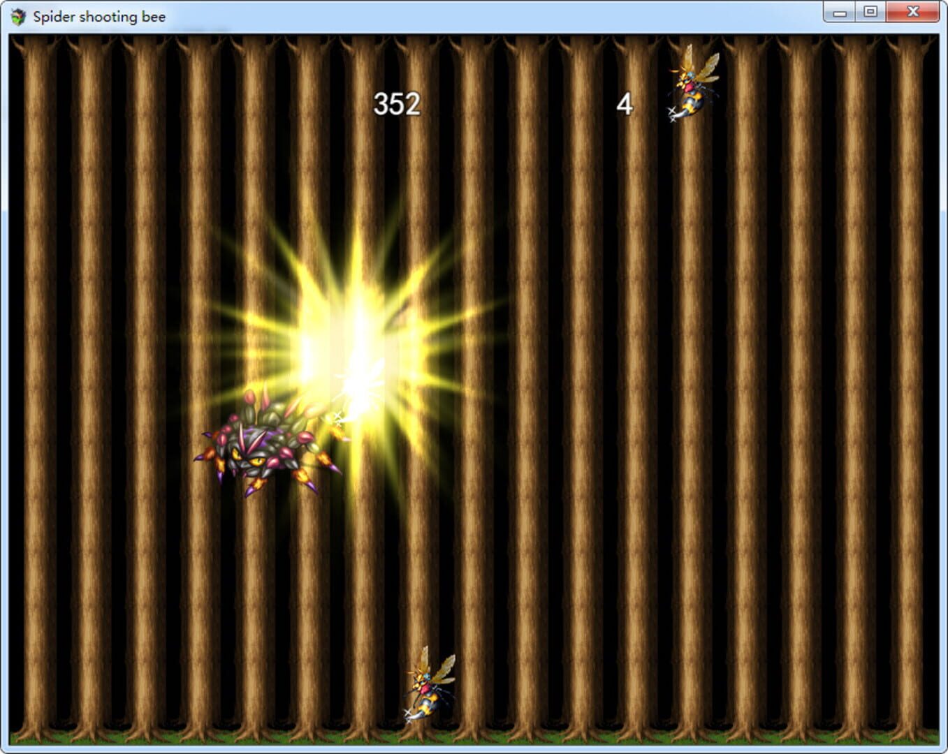 Spider Shooting Bee - Screenshot