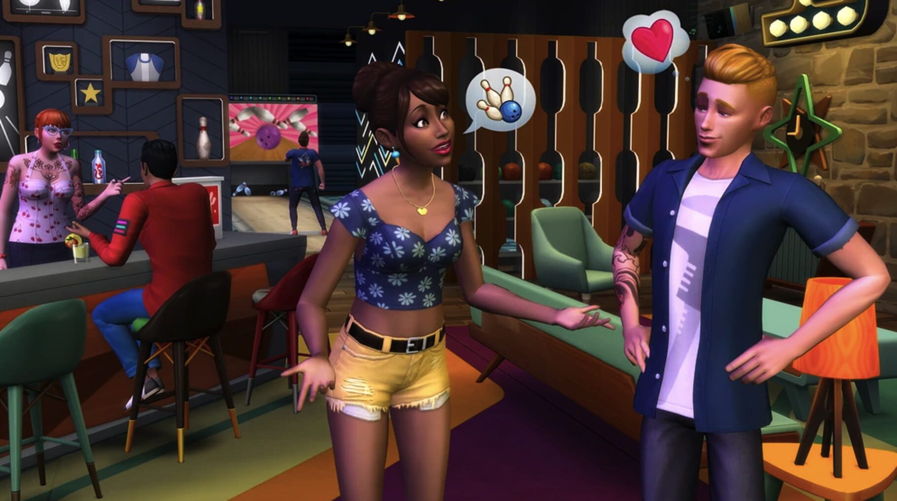 Captura de pantalla - The Sims 4: Bowling Night Stuff