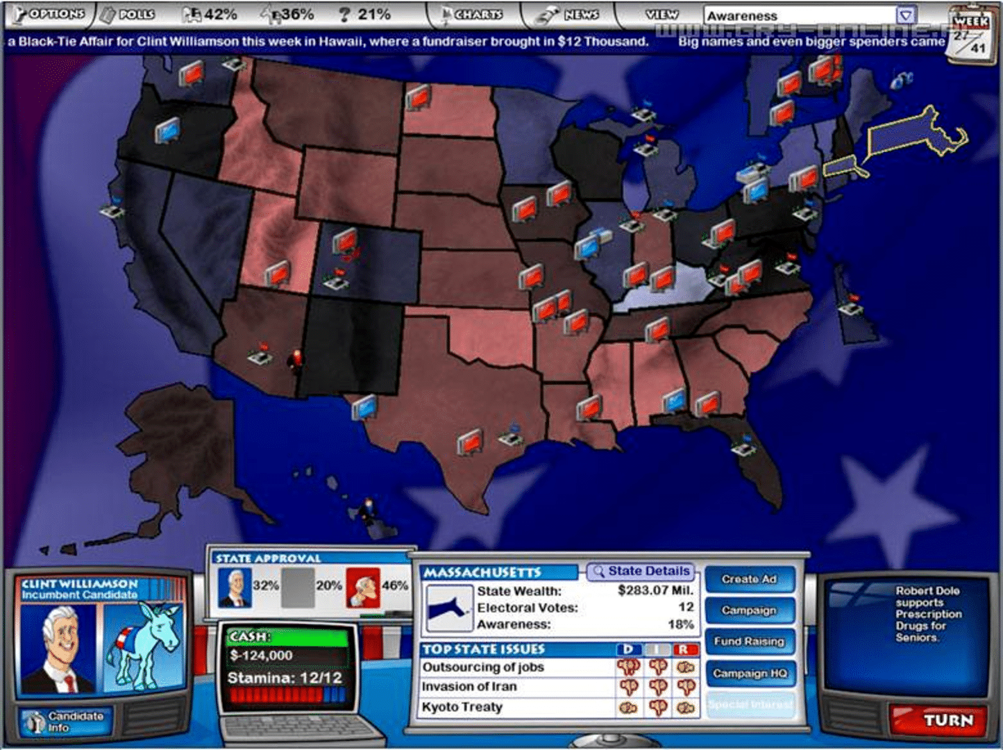 The Political Machine 2004 screenshot