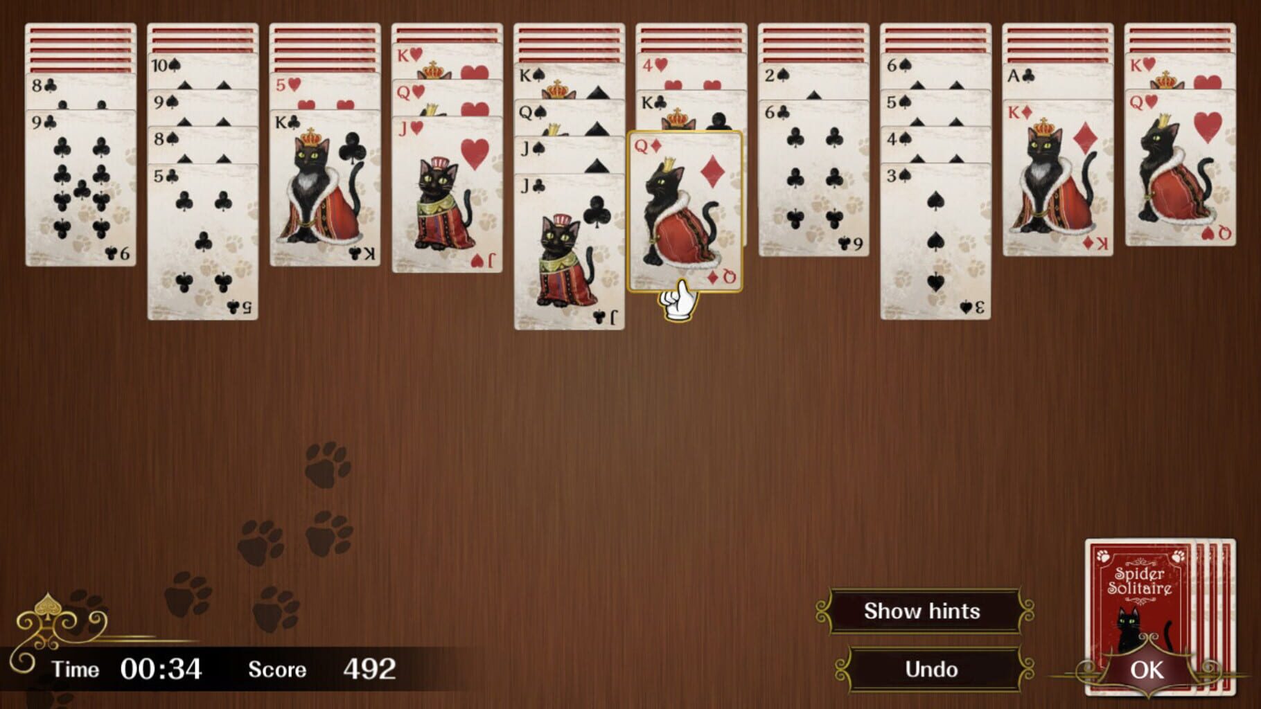 Spider Solitaire F screenshot