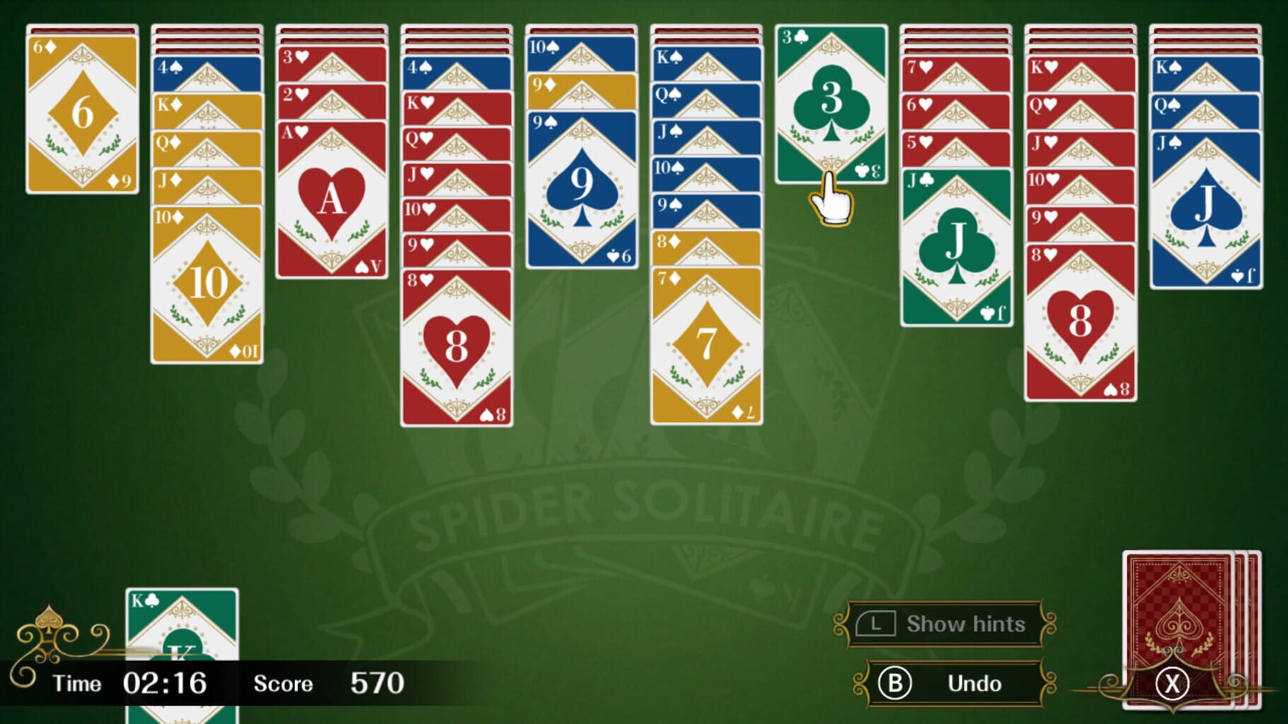 Spider Solitaire F screenshot