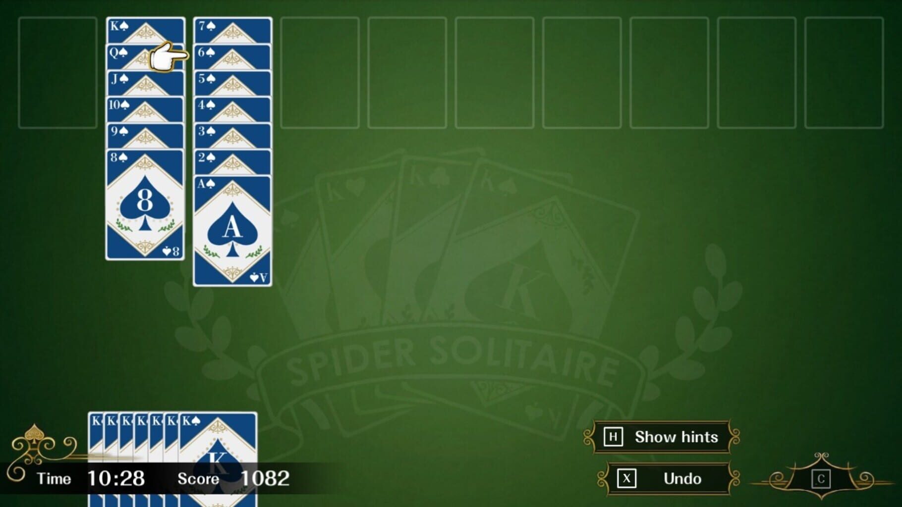 Spider Solitaire F screenshot