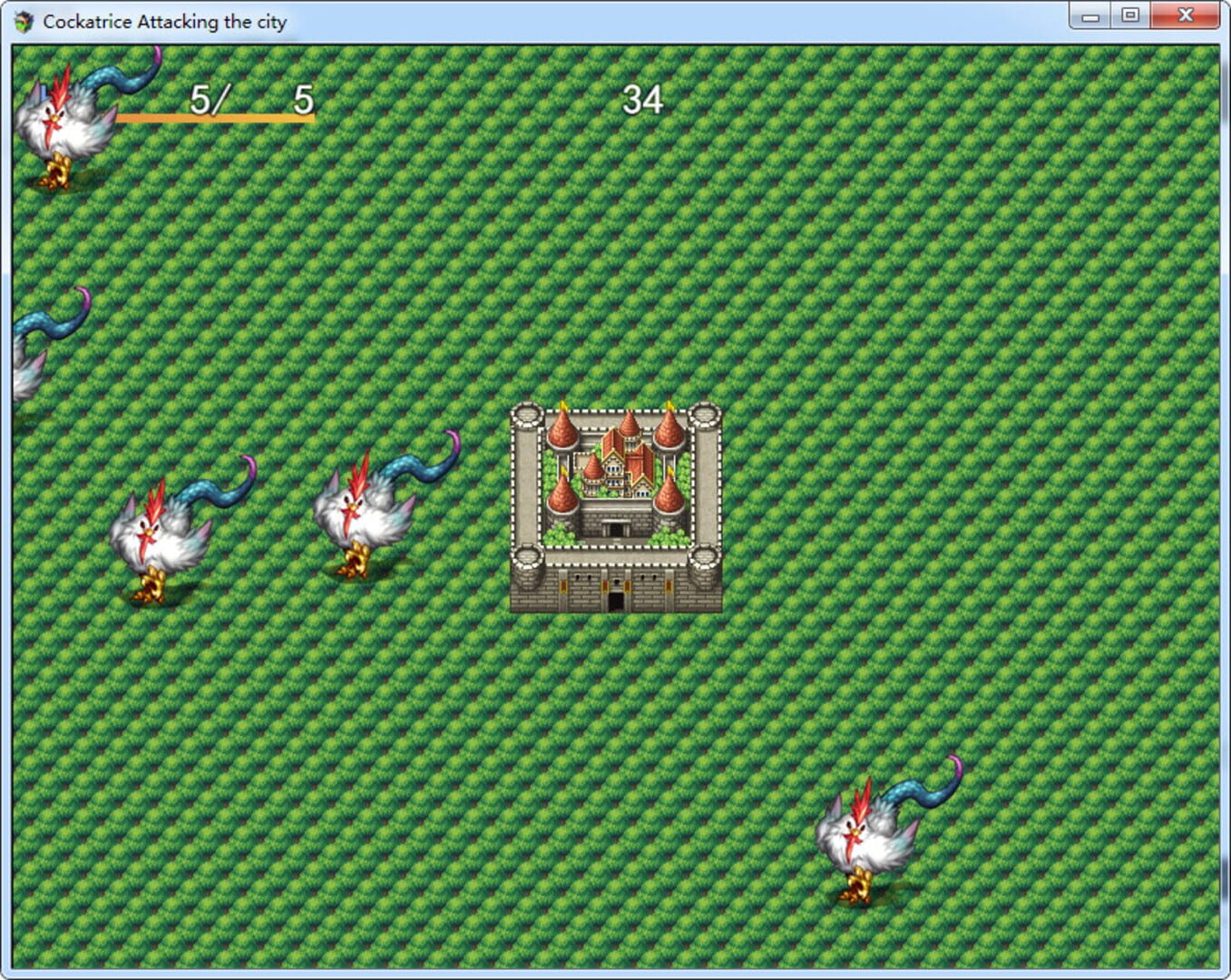 Cockatrice Attacking the city - Screenshot