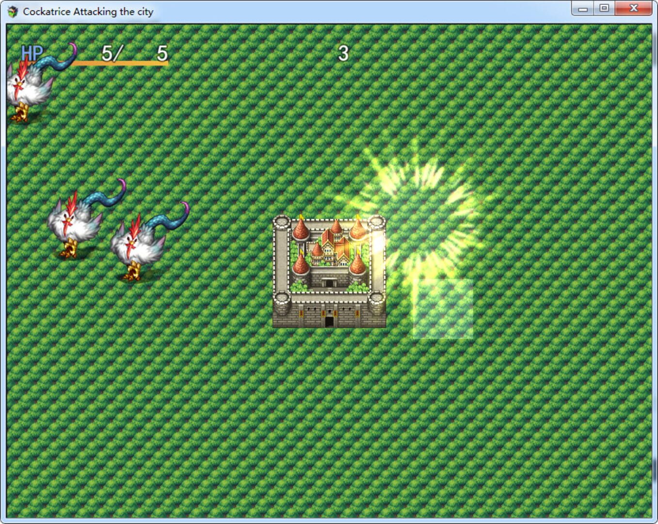Cockatrice Attacking the city - Screenshot