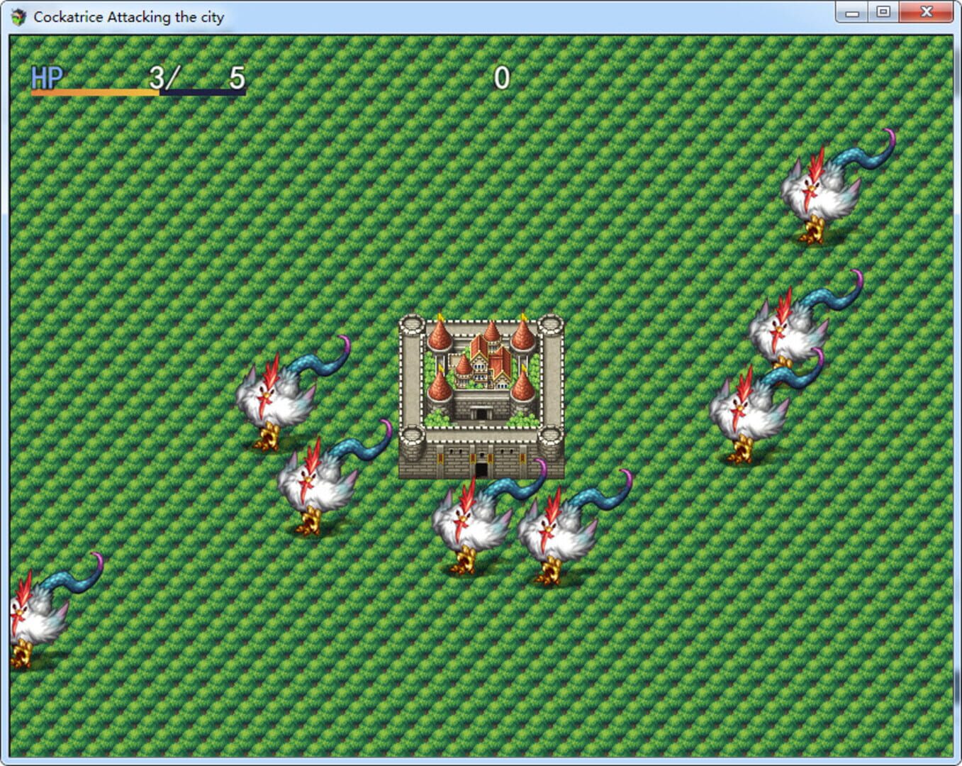 Cockatrice Attacking the city - Screenshot