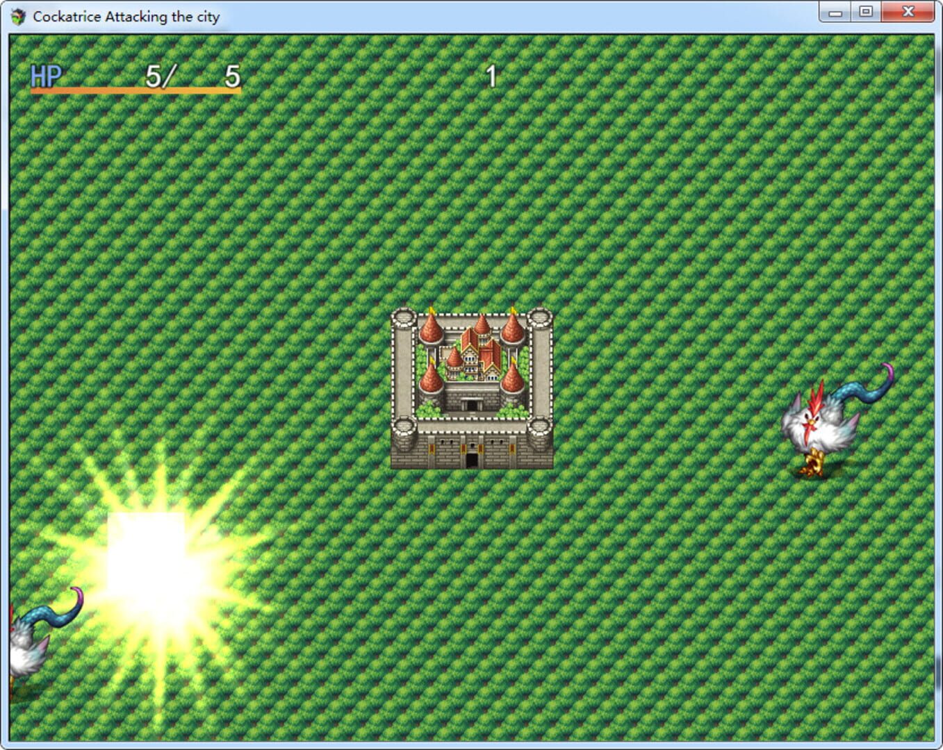 Cockatrice Attacking the city - Screenshot