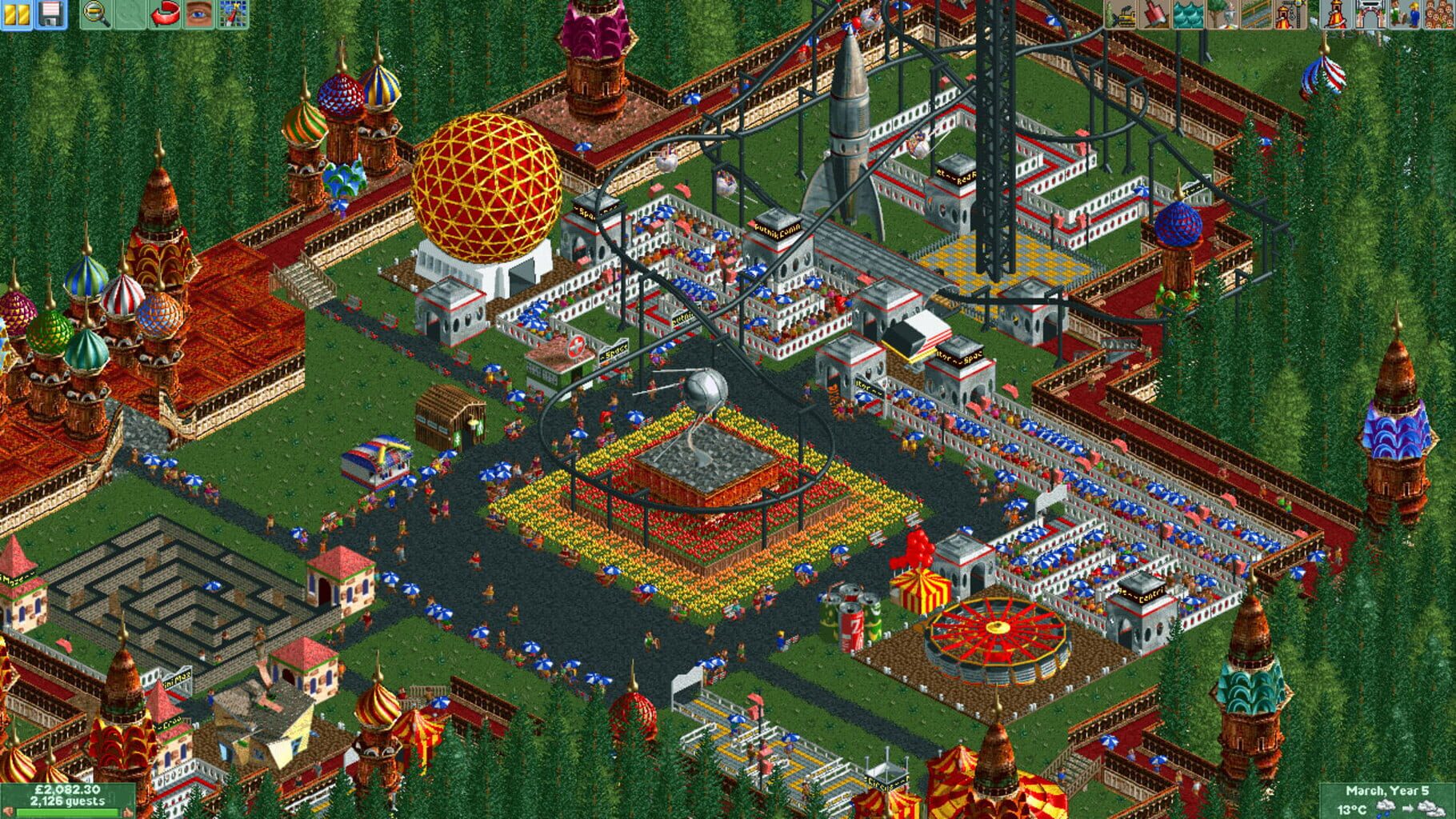 Captura de pantalla - RollerCoaster Tycoon 2: Wacky Worlds