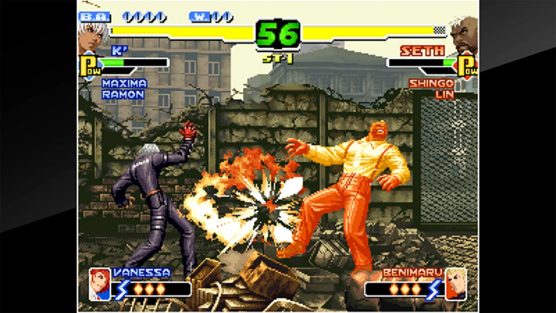 Captura de pantalla - ACA Neo Geo: The King of Fighters 2000