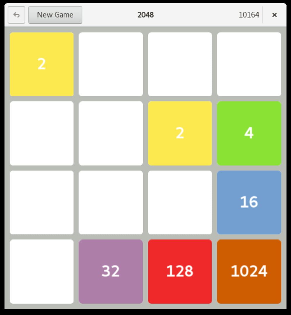 Gnome 2048 - Screenshot