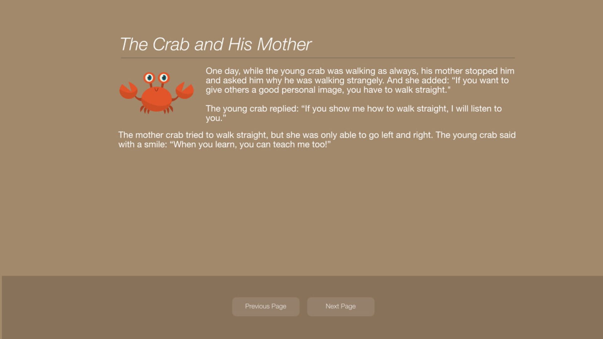 Aesop's Fables: A New Approach - Screenshot