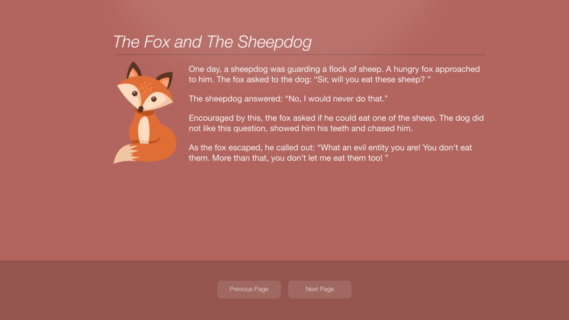 Aesop's Fables: A New Approach - Screenshot