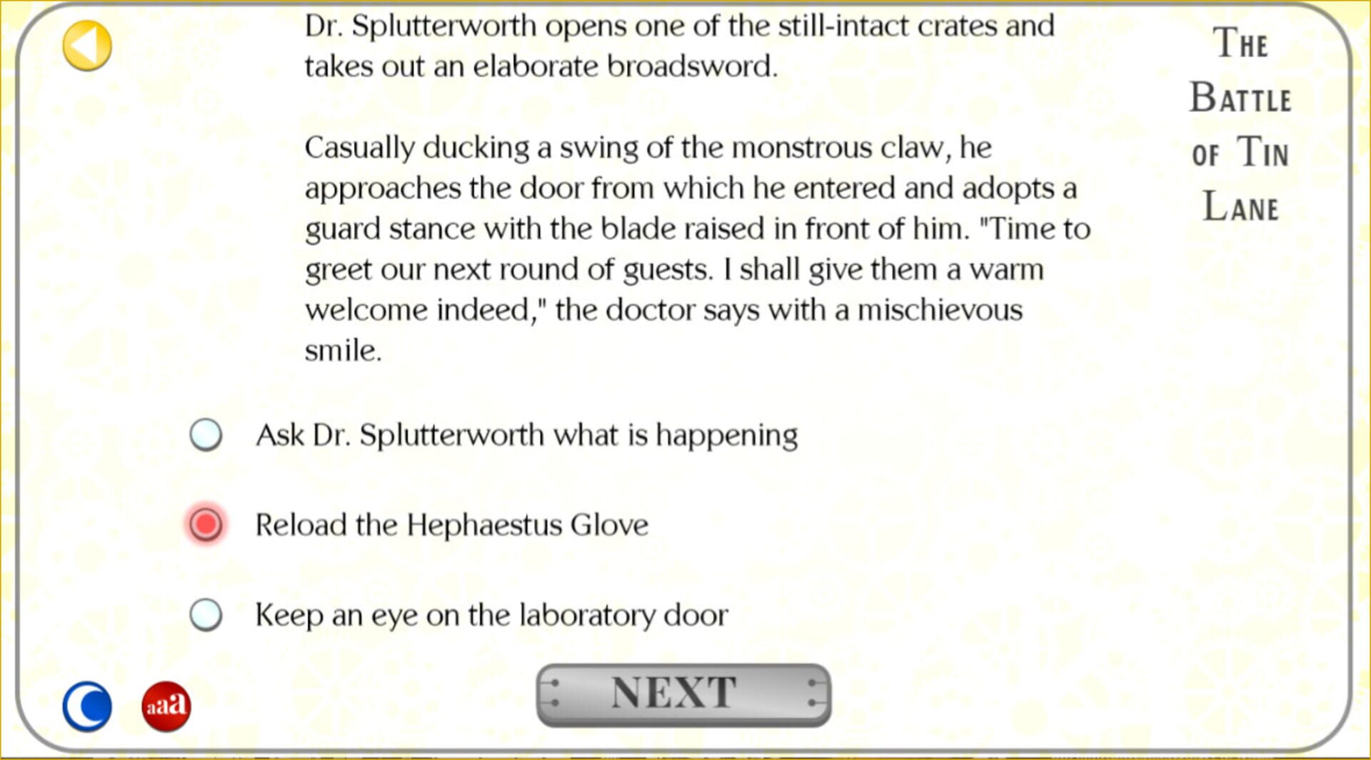Victoriana - Steampunk Text Adventure - Screenshot