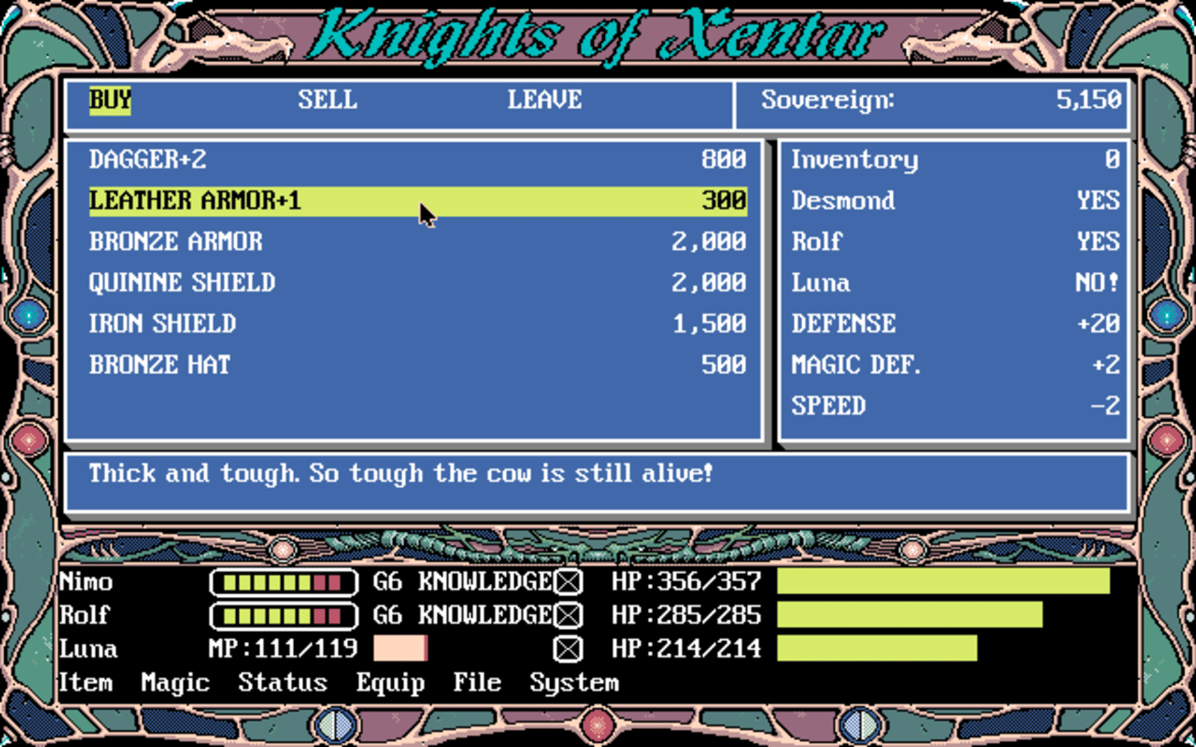 Knights of Xentar screenshot