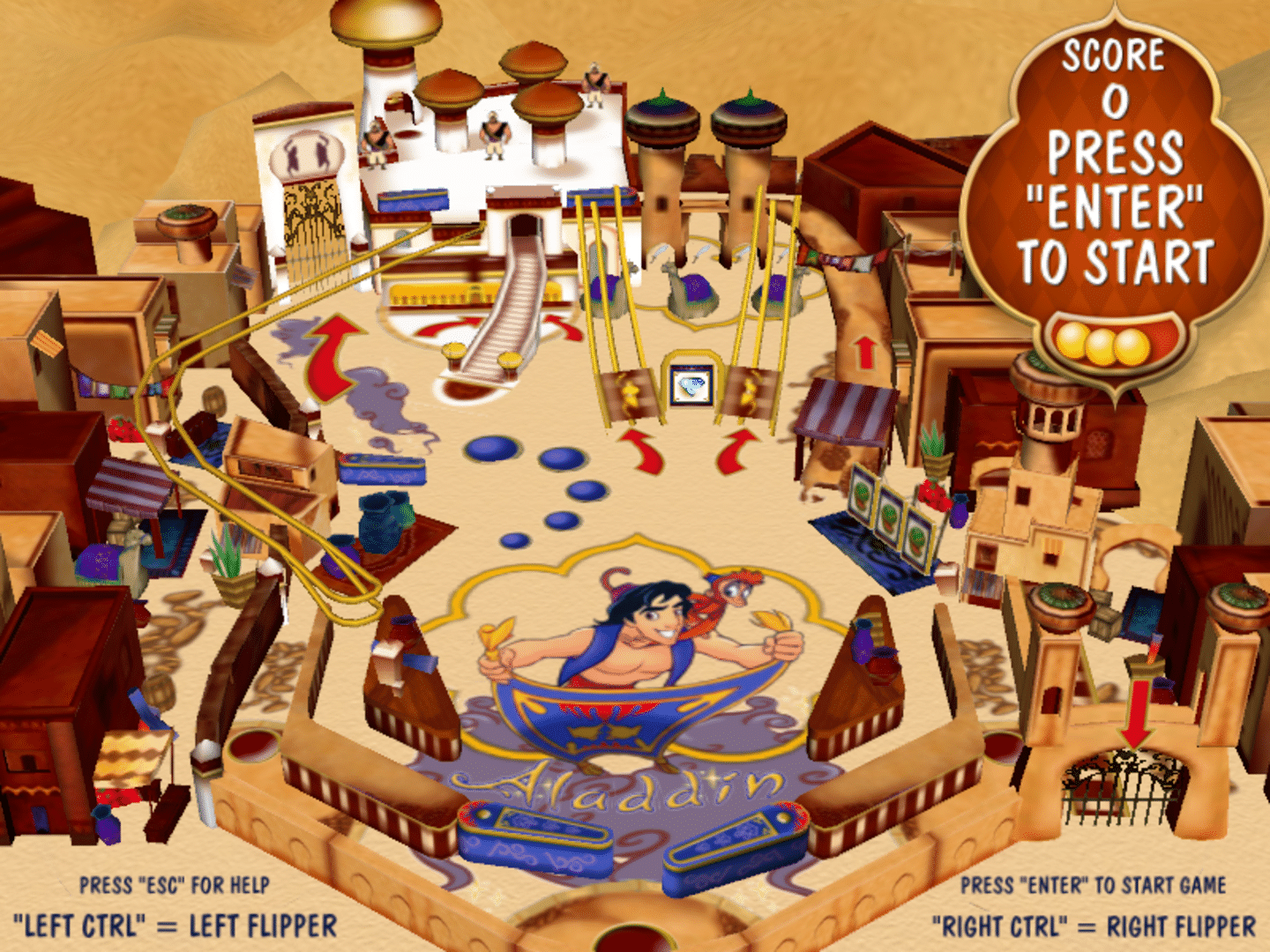Aladdin Pinball screenshot